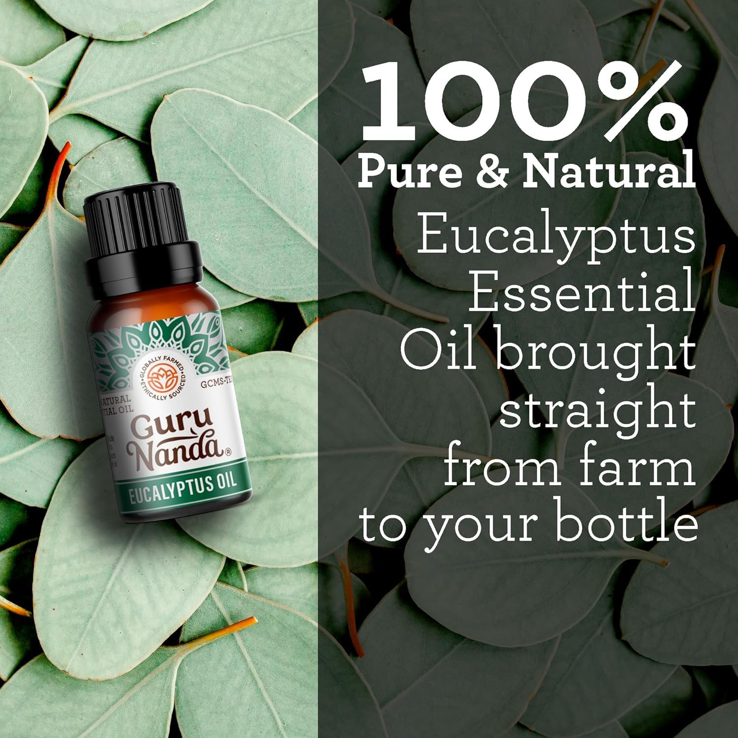 Foto 3 pulgar | Aceite Esencial Gurunanda De Eucalipto  15 Ml  Aromaterapia 100% Pura - Venta Internacional.