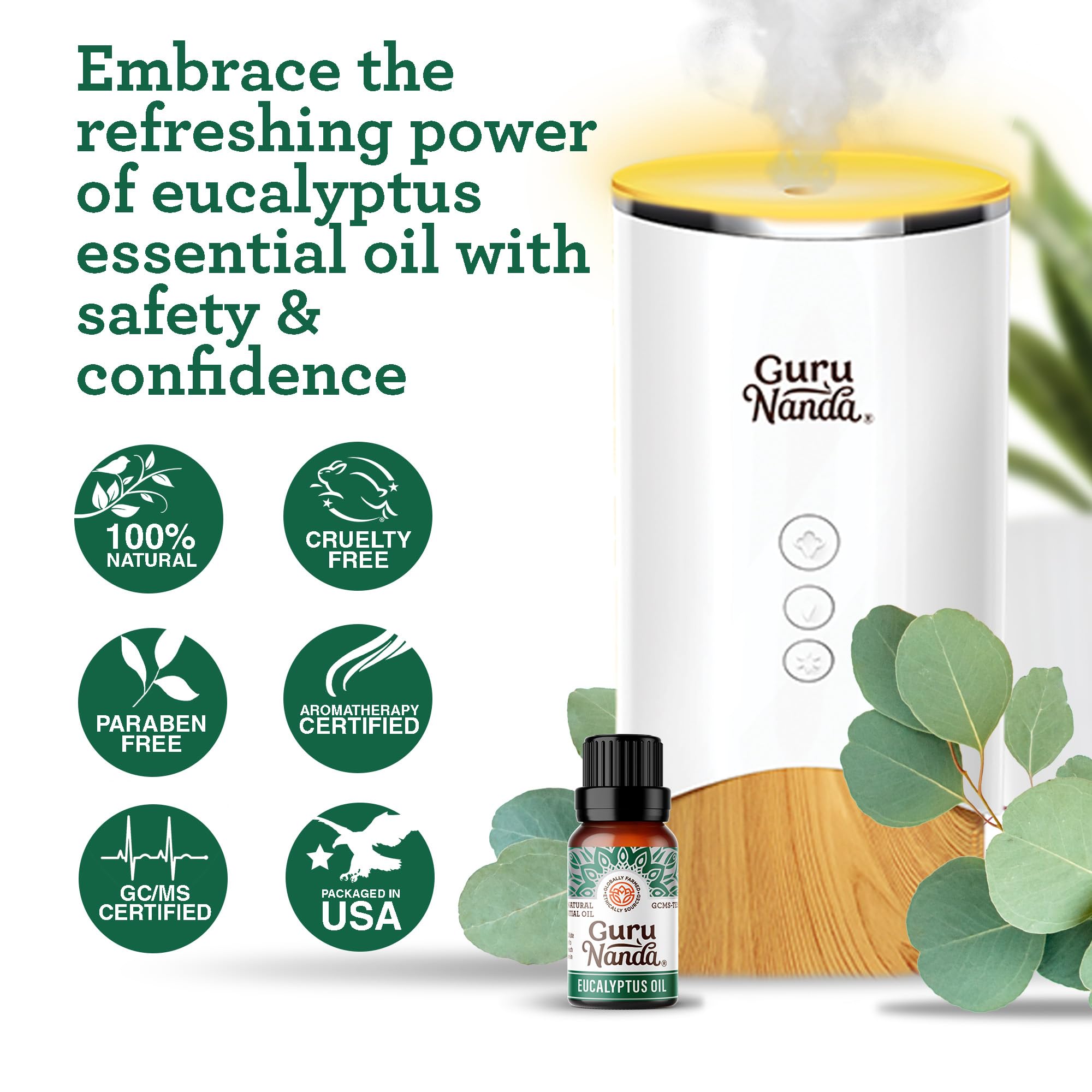 Foto 6 pulgar | Aceite Esencial Gurunanda De Eucalipto  15 Ml  Aromaterapia 100% Pura - Venta Internacional.