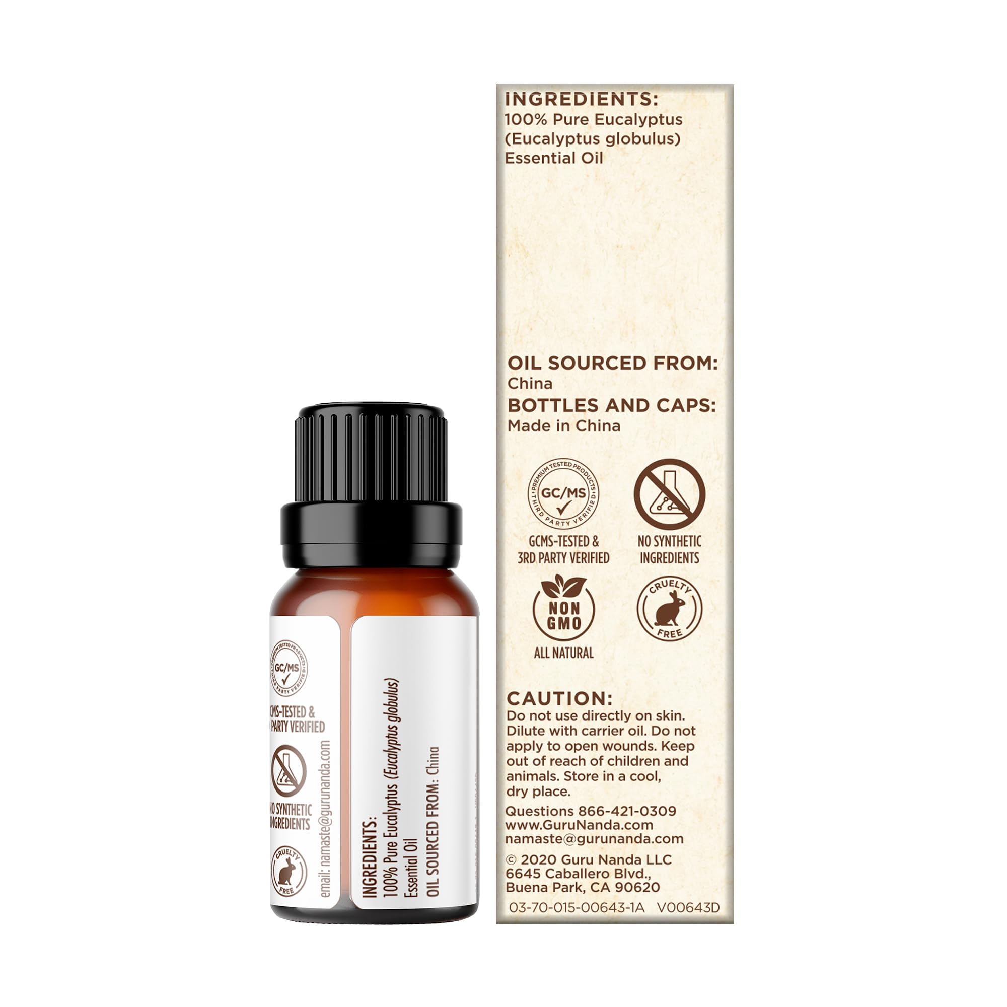 Foto 8 pulgar | Aceite Esencial Gurunanda De Eucalipto  15 Ml  Aromaterapia 100% Pura - Venta Internacional.
