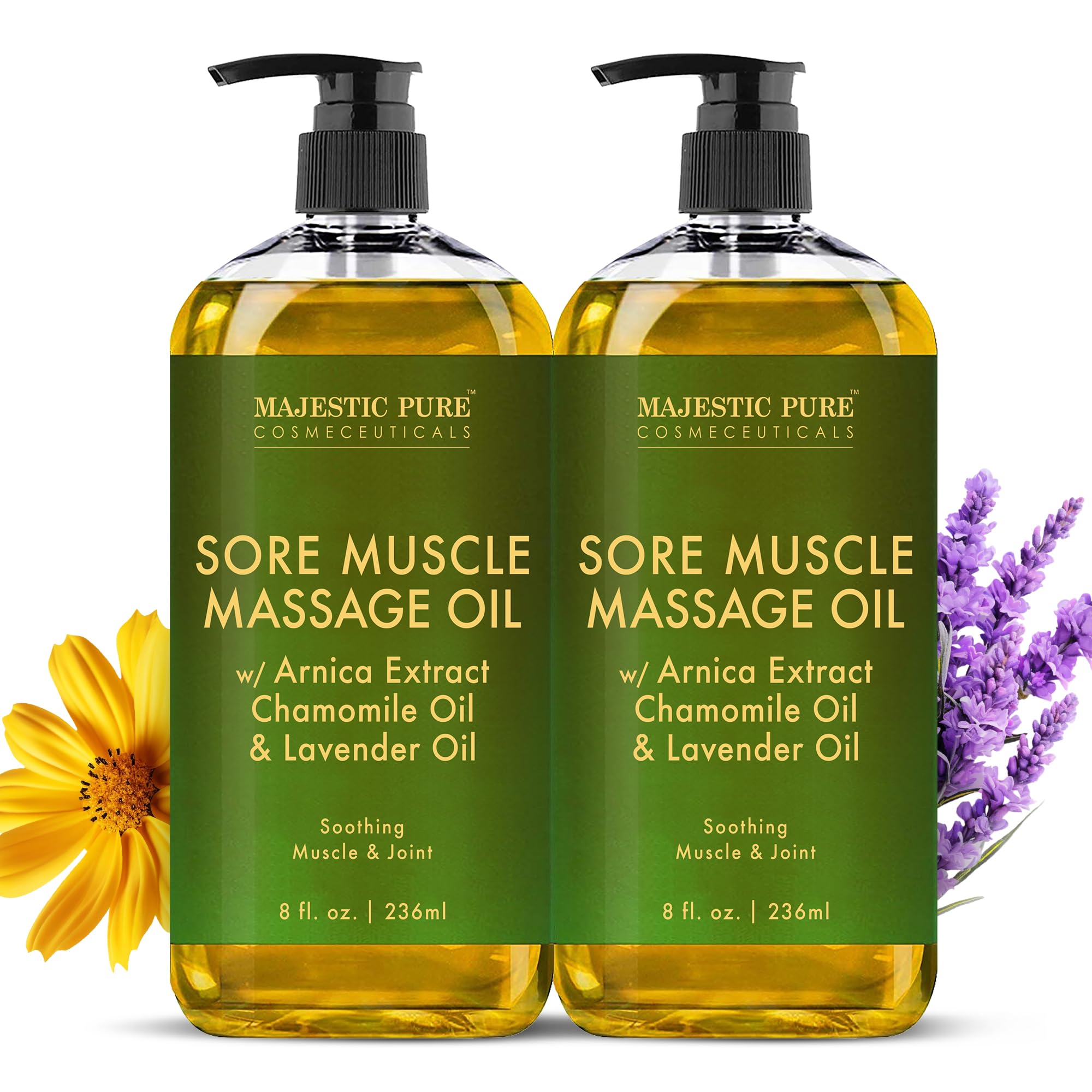 Foto 1 | Aceite De Masaje Majestic Pure Arnica Sore Muscle 240 Ml (paquete De 2) - Venta Internacional.