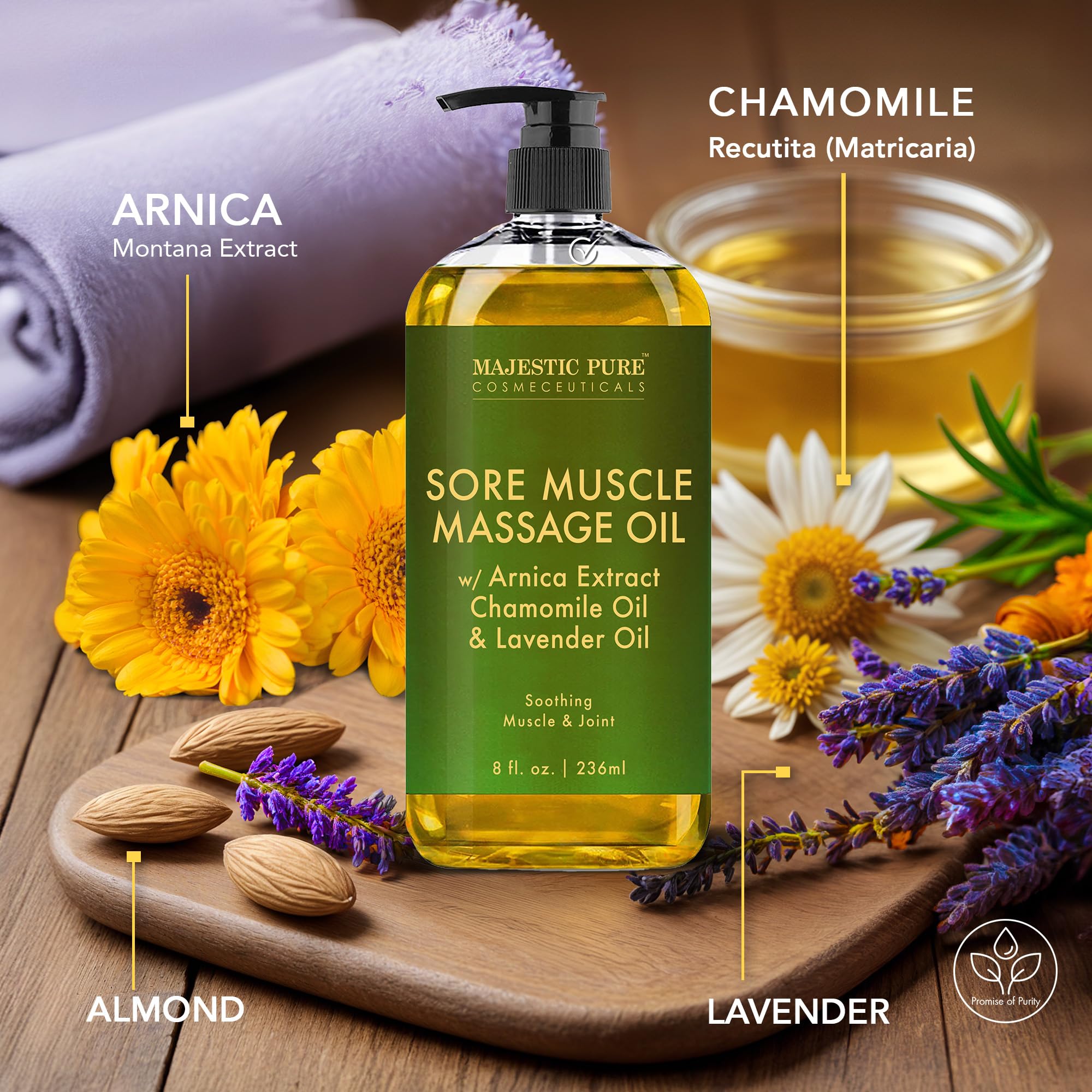 Foto 6 pulgar | Aceite De Masaje Majestic Pure Arnica Sore Muscle 240 Ml (paquete De 2) - Venta Internacional.