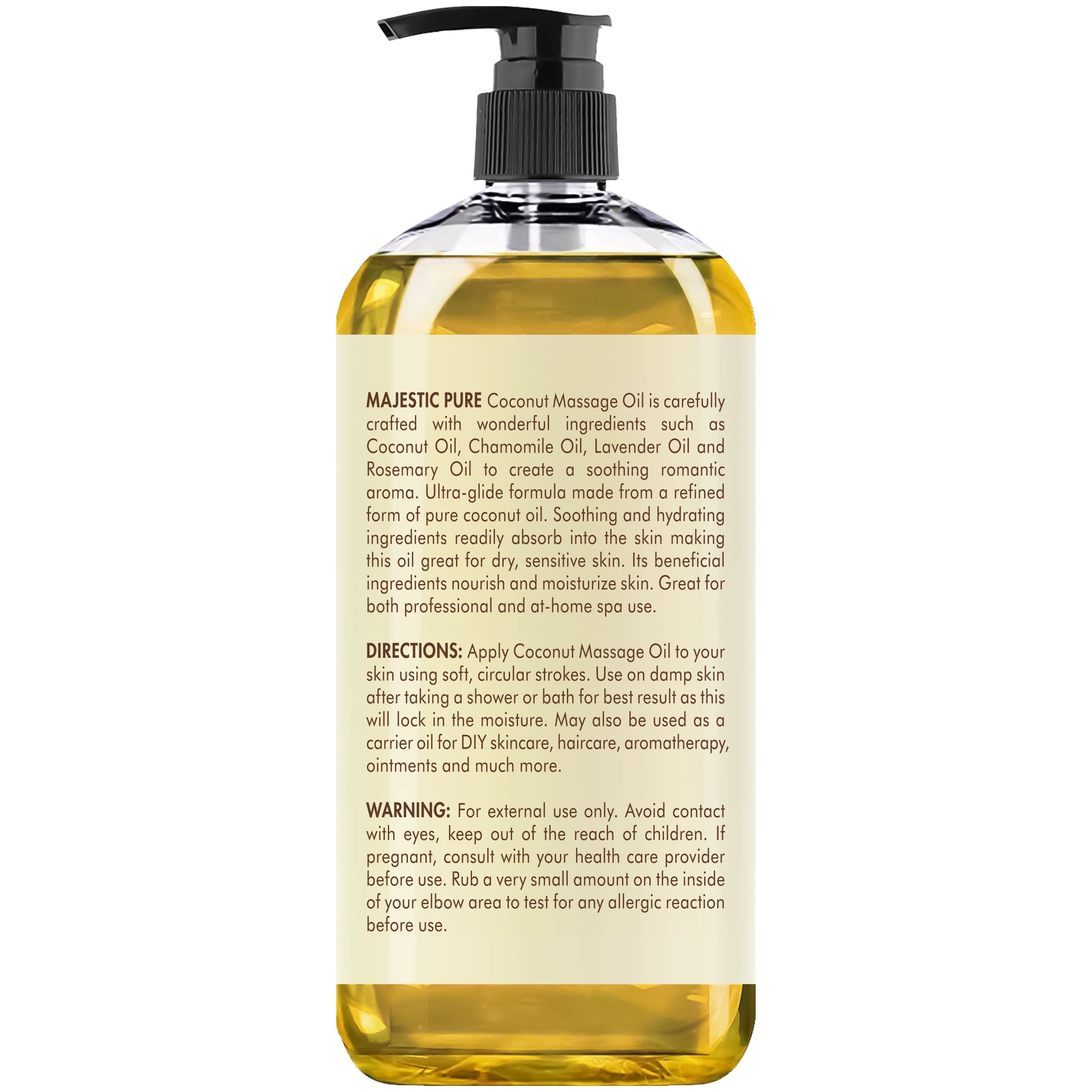 Foto 7 pulgar | Aceite De Masaje Majestic Pure Coconut Refreshing 240 Ml - Venta Internacional.