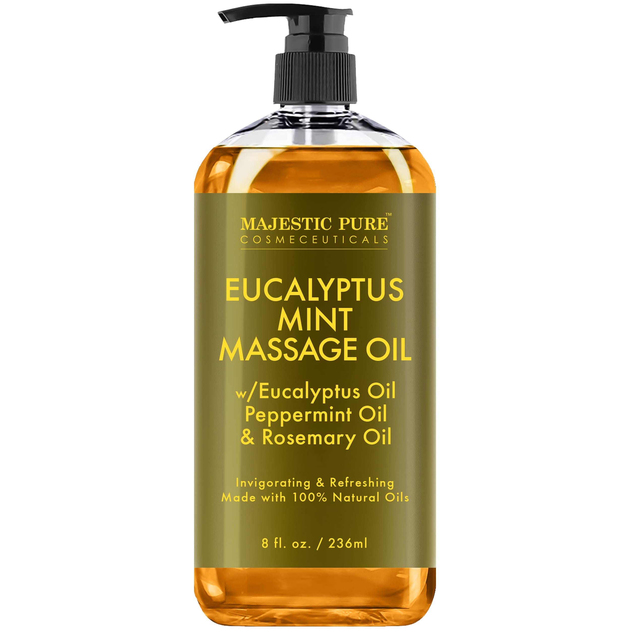 Foto 2 pulgar | Aceite De Masaje Majestic Pure Eucalyptus Mint 240 Ml Para Toda La Piel - Venta Internacional.