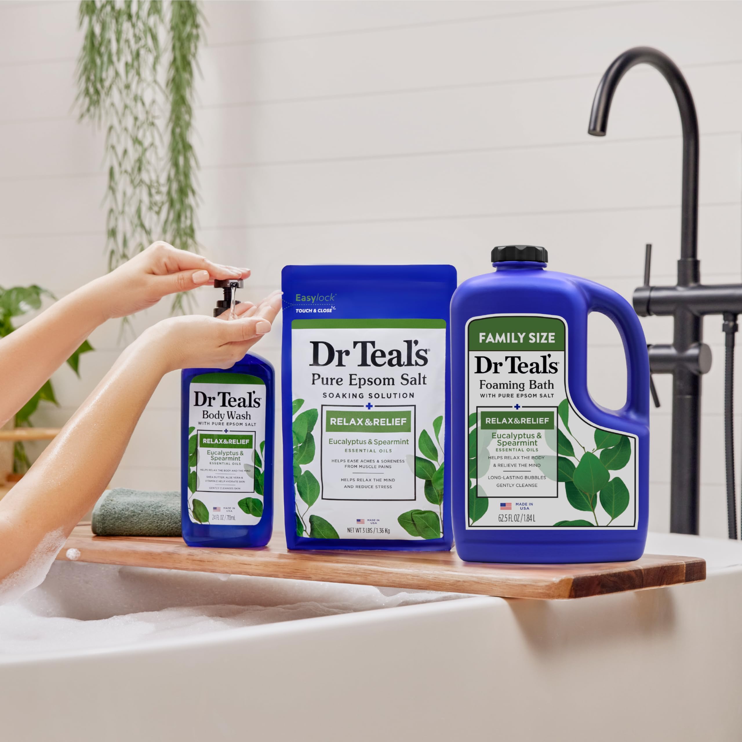 Foto 7 | Baño Espumoso Dr. Teal's Relax & Relief Eucalyptus 1 85 L - Venta Internacional.