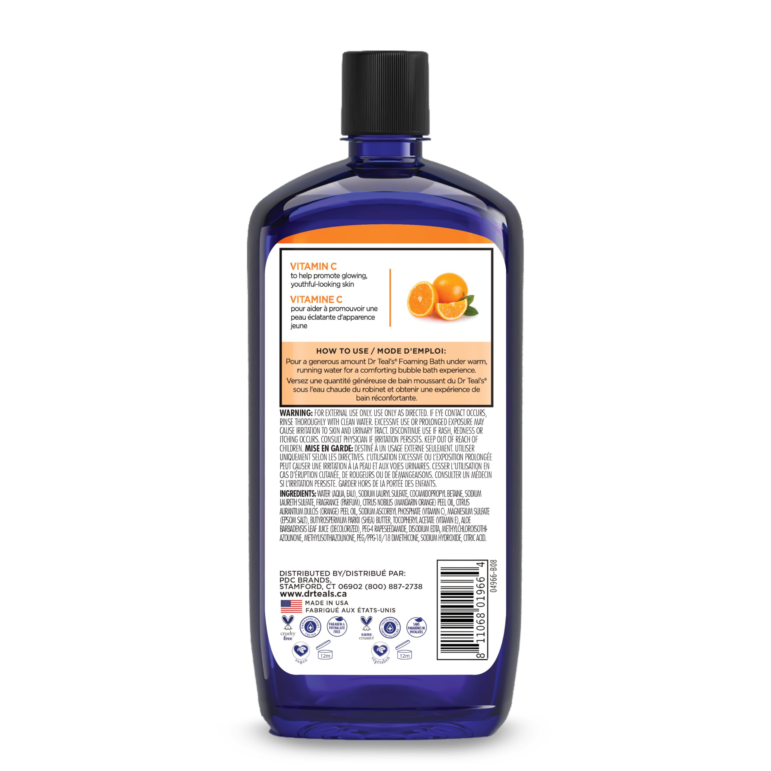 Foto 7 | Baño Espumoso Dr. Teal's Con Sal Pura De Epsom Y Vitamina C 1lx2 - Venta Internacional.