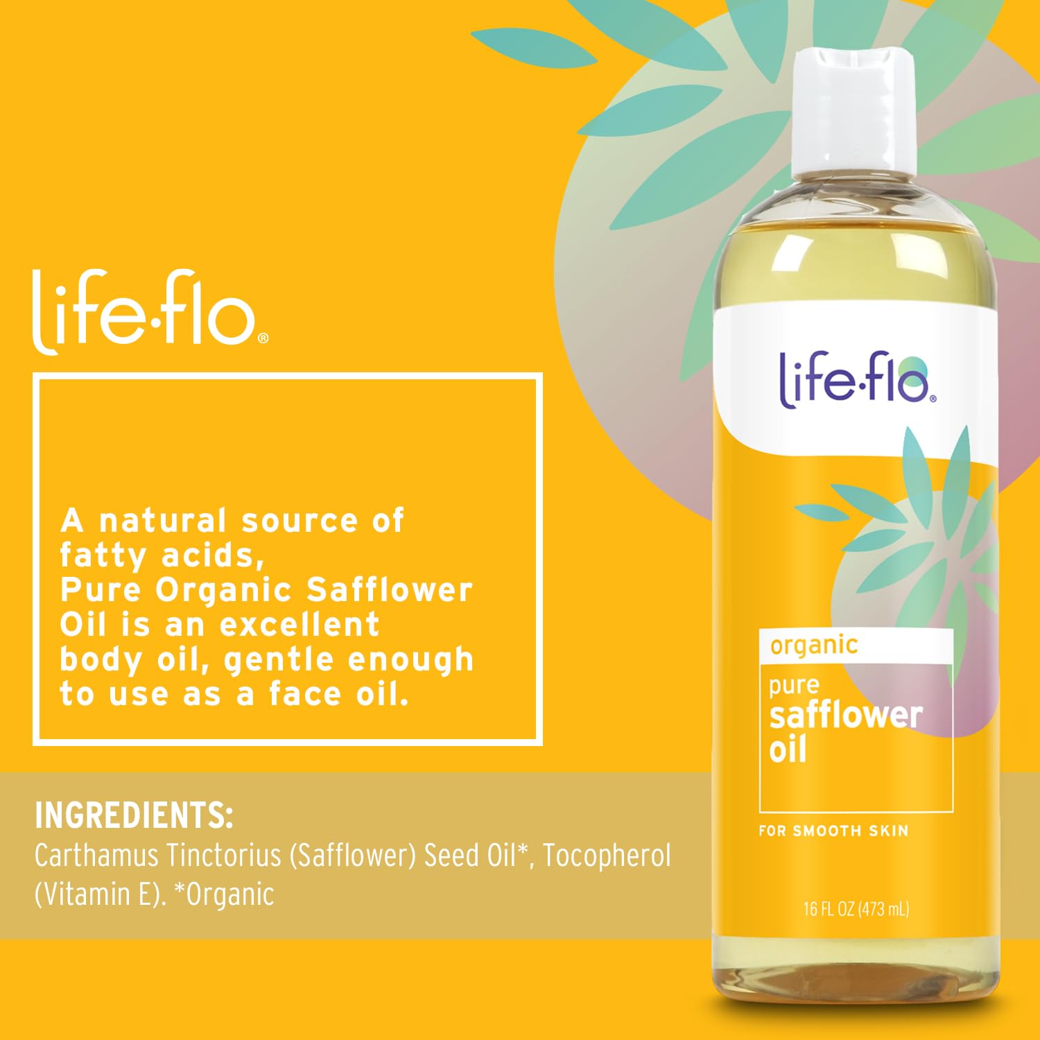 Foto 3 pulgar | Aceite Life-flo Pure Safflower Organic 473 Ml Para Piel Y Cabello - Venta Internacional.