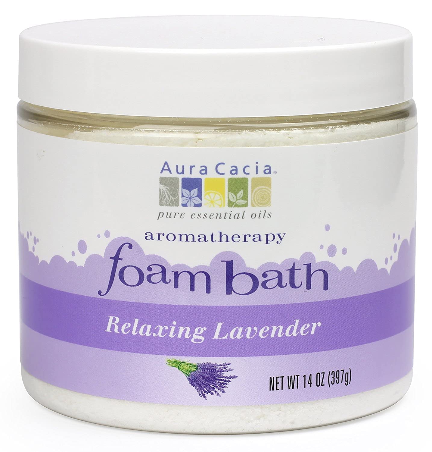 Foto 2 pulgar | Espuma De Baño Aura Cacia Relaxing Lavender 414ml - Venta Internacional.