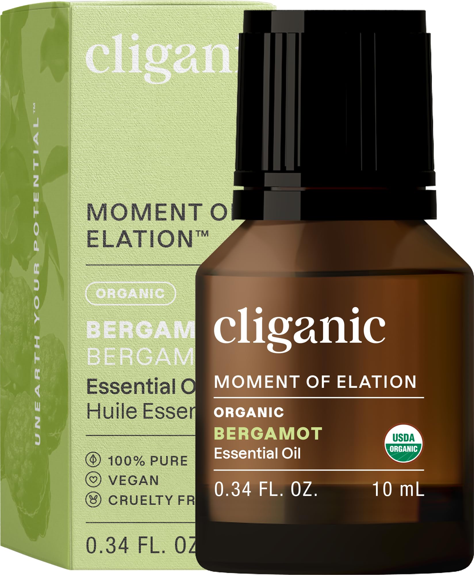 Foto 1 | Aceite Esencial De Bergamota Orgánica Cliganic  10 Ml  100% Puro - Venta Internacional.