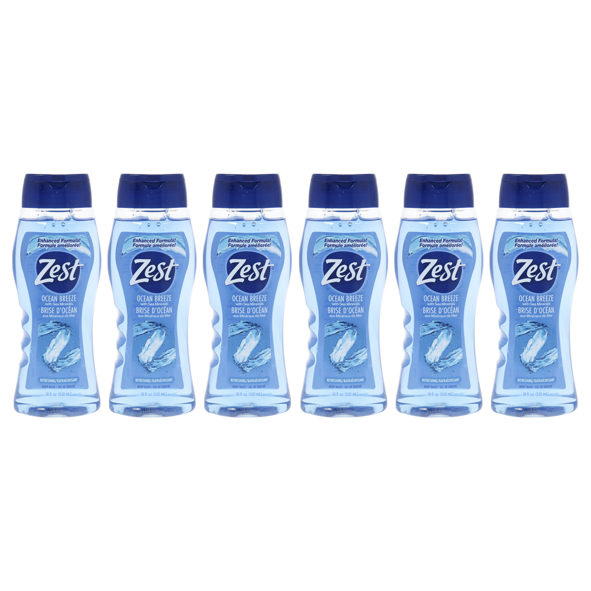 Foto 2 pulgar | Gel De Baño Zest Ocean Breeze Con Aroma  Paquete De 6 - Venta Internacional.