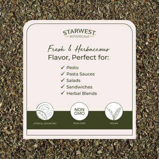 Foto 3 | Hojas De Albahaca Orgánica Herb Starwest Botanicals Bolsa De 454 G - Venta Internacional.