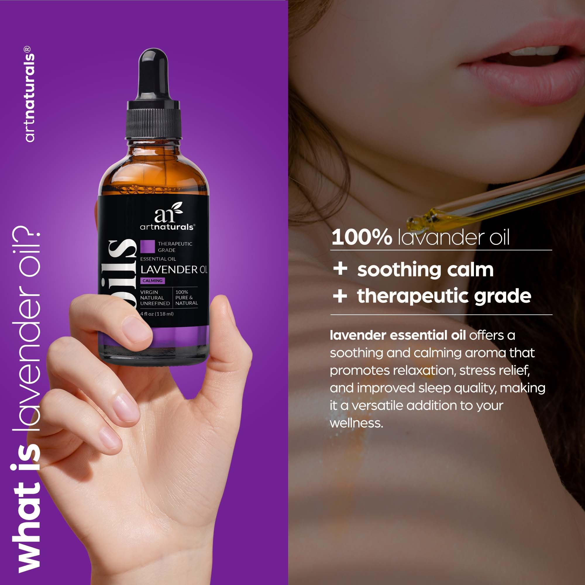 Foto 2 | Aceite Esencial Artnaturals Lavanda 100% Puro  118 Ml - Venta Internacional.