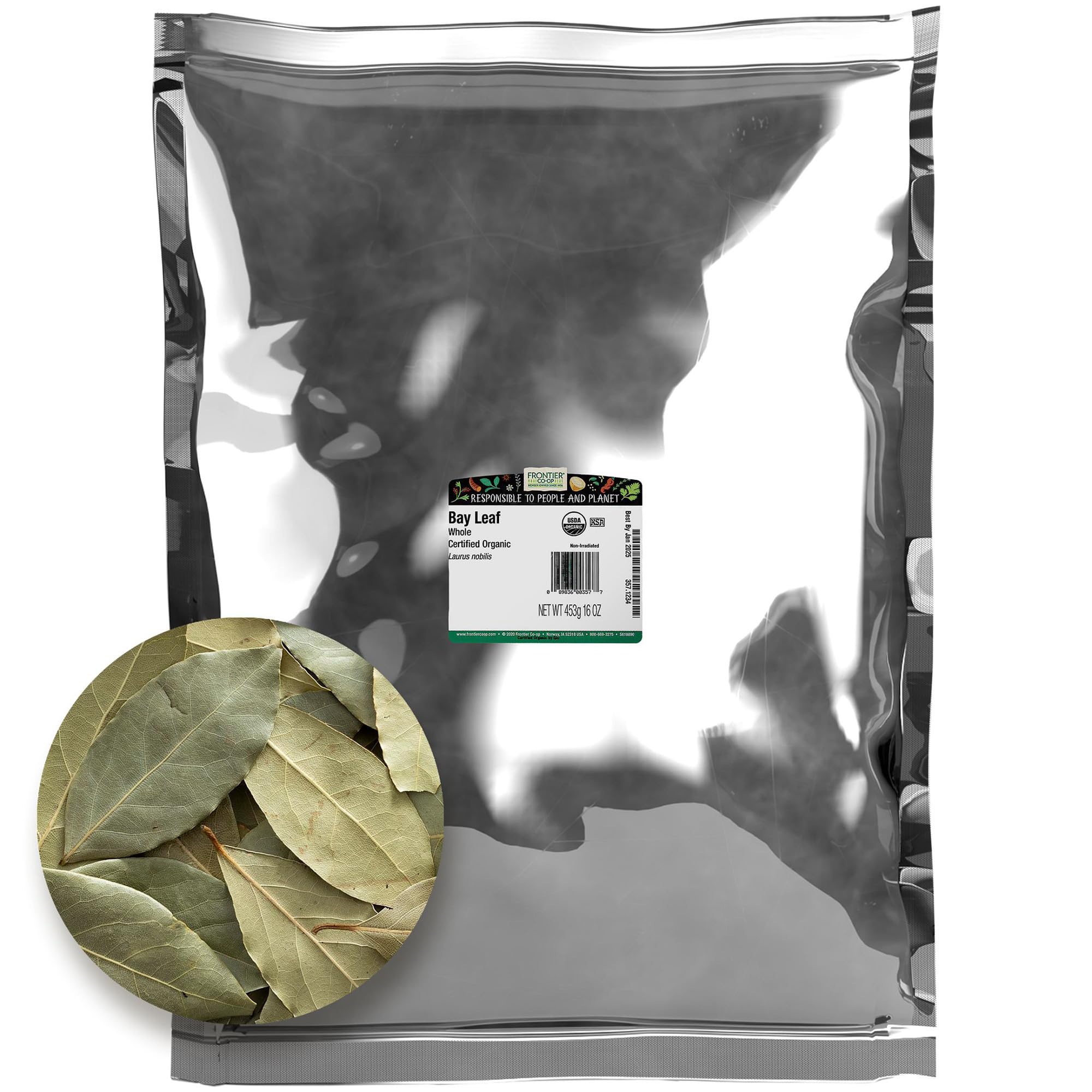 Foto 1 | Bolsa A Granel Bay Leaf Frontier Co-op  Orgánica Integral  454 G - Venta Internacional.