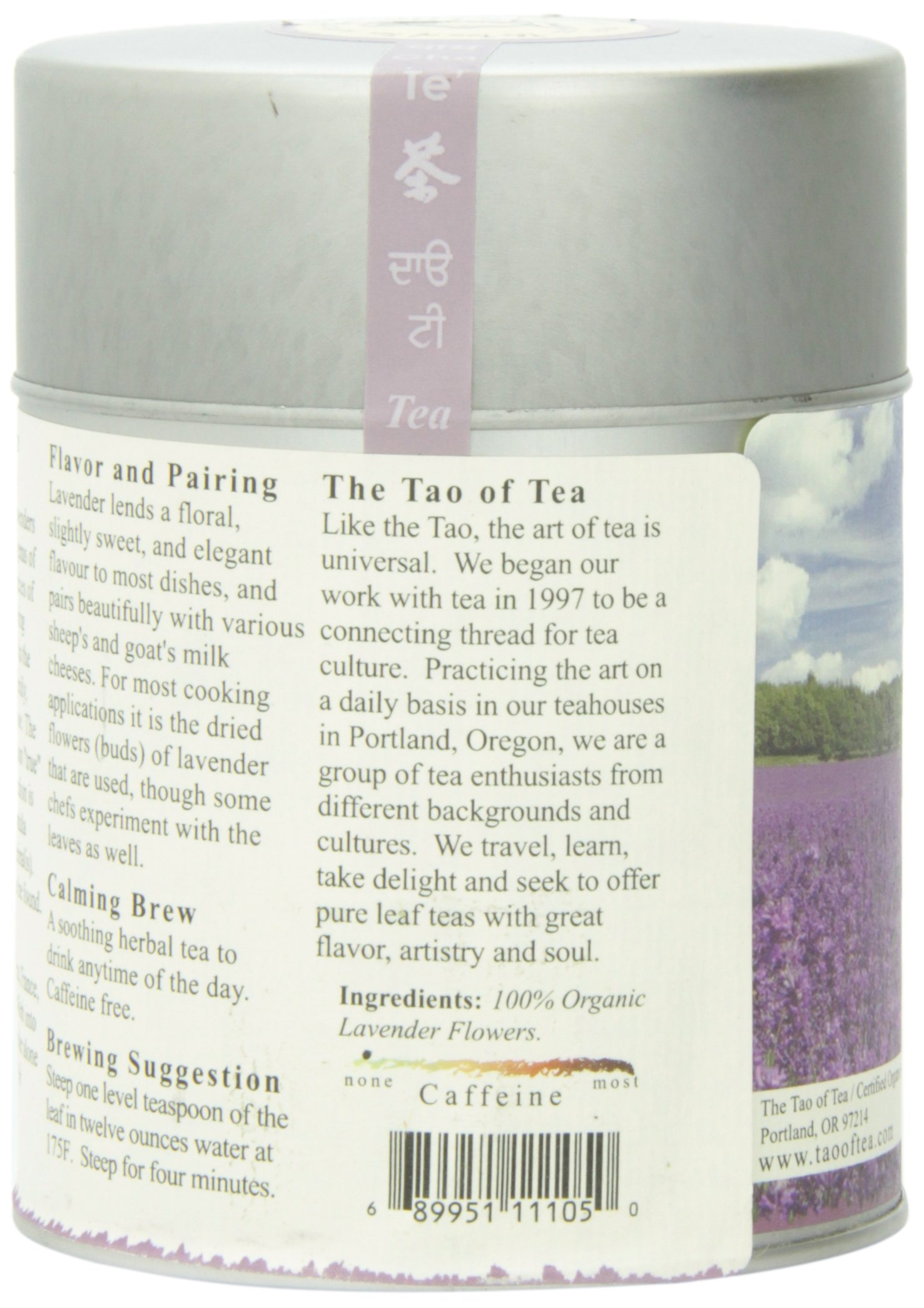 Foto 5 pulgar | Té De Hierbas The Tao Of Tea Lavanda  60 Ml  Hojas Sueltas  100% Orgánico - Venta Internacional.