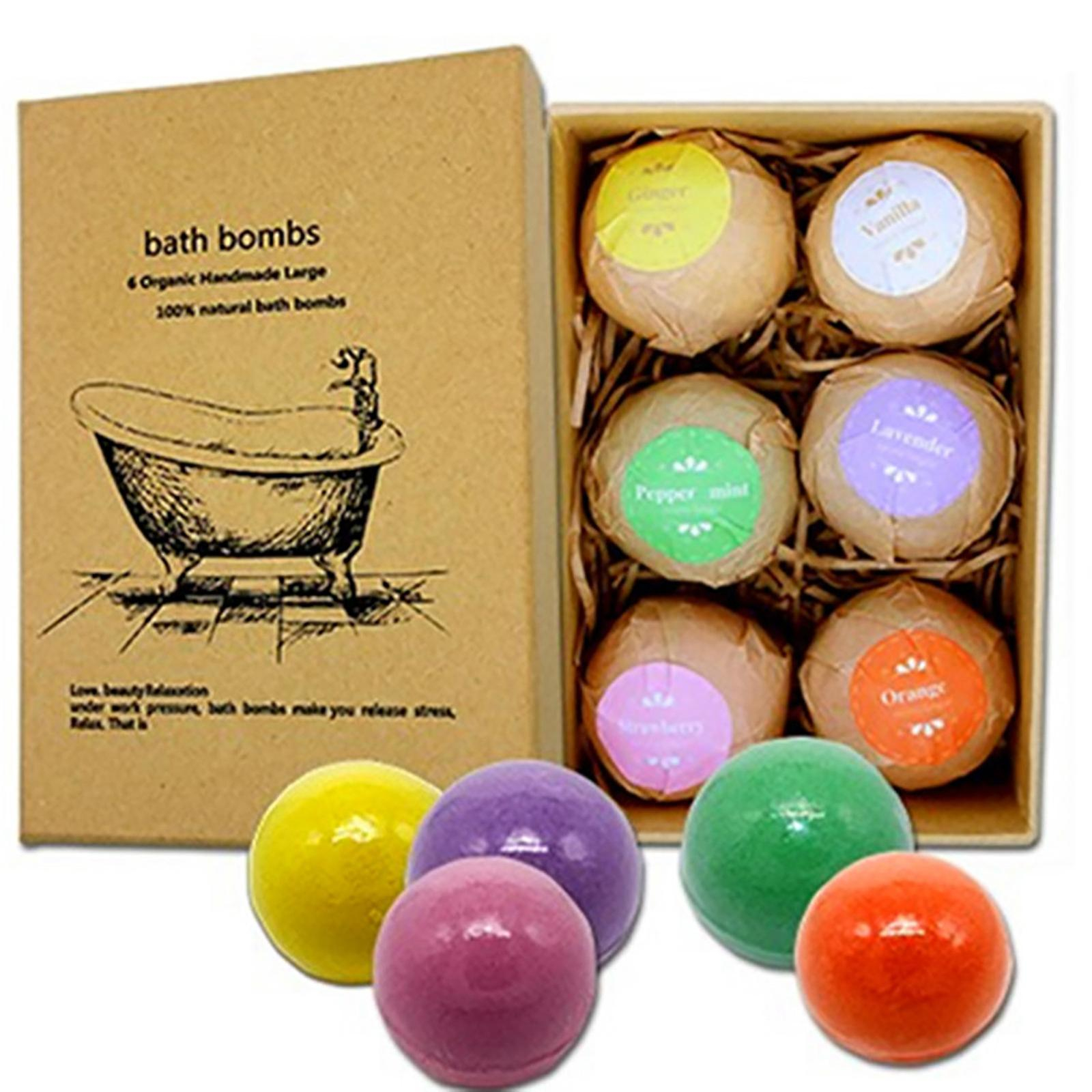 Foto 3 pulgar | Bombas De Baño Huoguo  Sal Marina Natural  Lavanda  Con Caja De Regalo  6 Unidades - Venta Internacional.