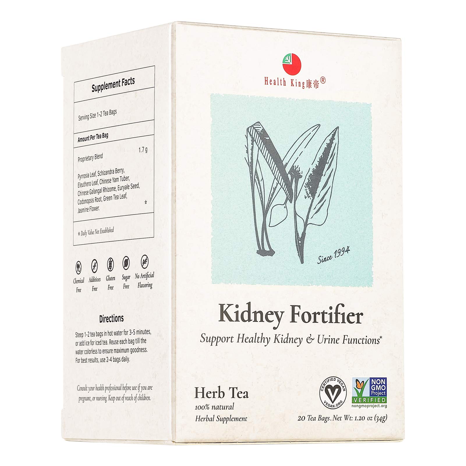 Foto 2 pulgar | Fortificador De Riñón Herb Tea Health King  20 Bolsitas De Té - Venta Internacional.