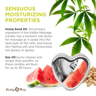 Foto 2 | Vela De Masaje Earthly Body Comestible Sandía 120 Ml - Venta Internacional.