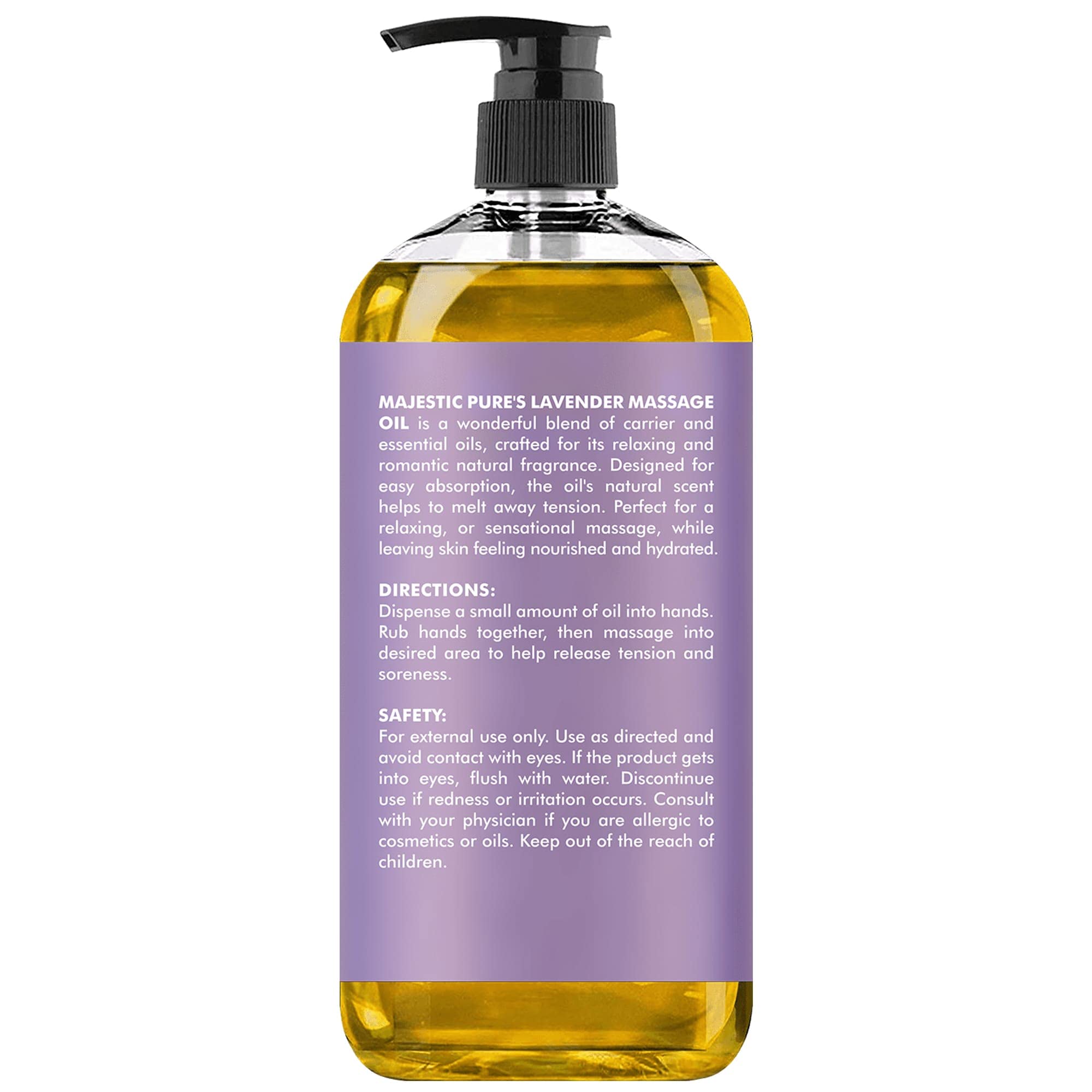 Foto 2 | Aceite De Masaje Majestic Pure Lavender Para Terapia De Masaje 240 Ml - Venta Internacional.