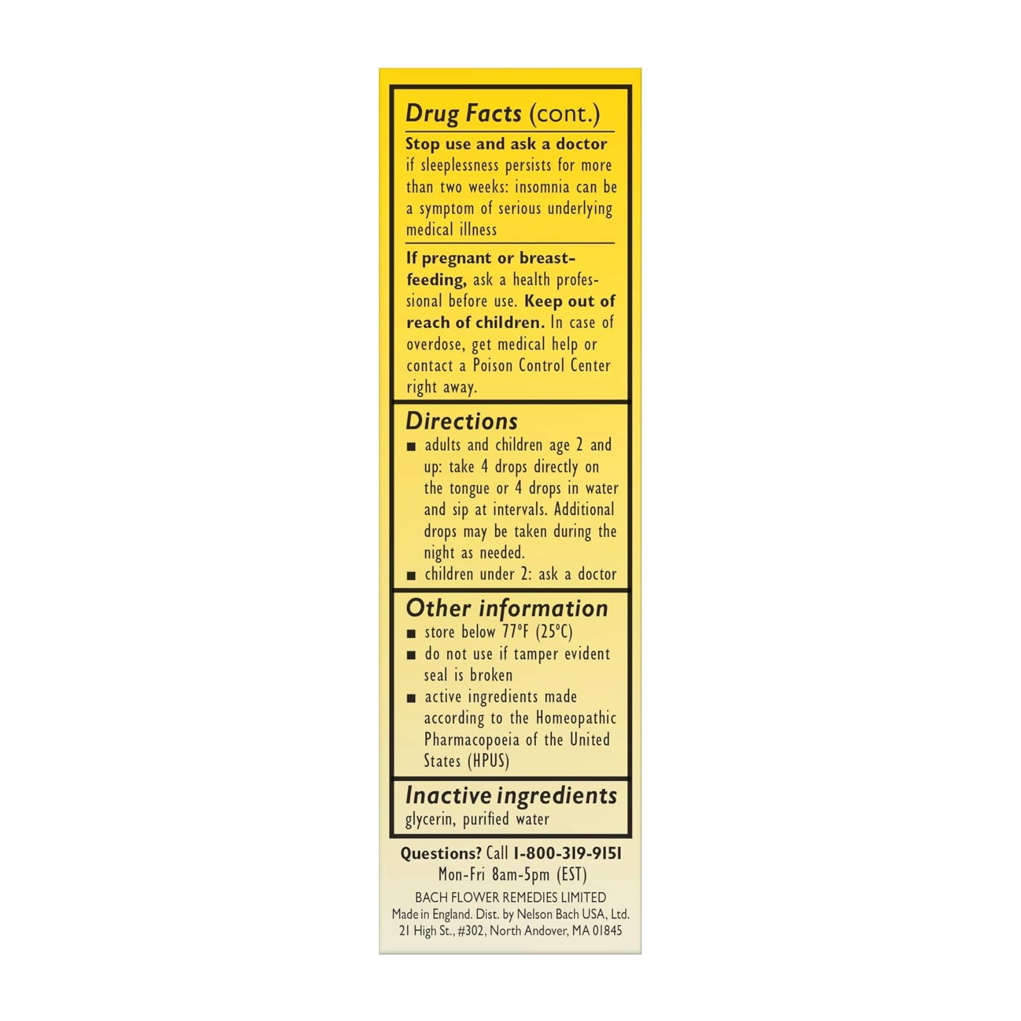 Foto 4 pulgar | Gotero Sleep Aid Rescue Bach Rescue Sleep  20 Ml - Venta Internacional.