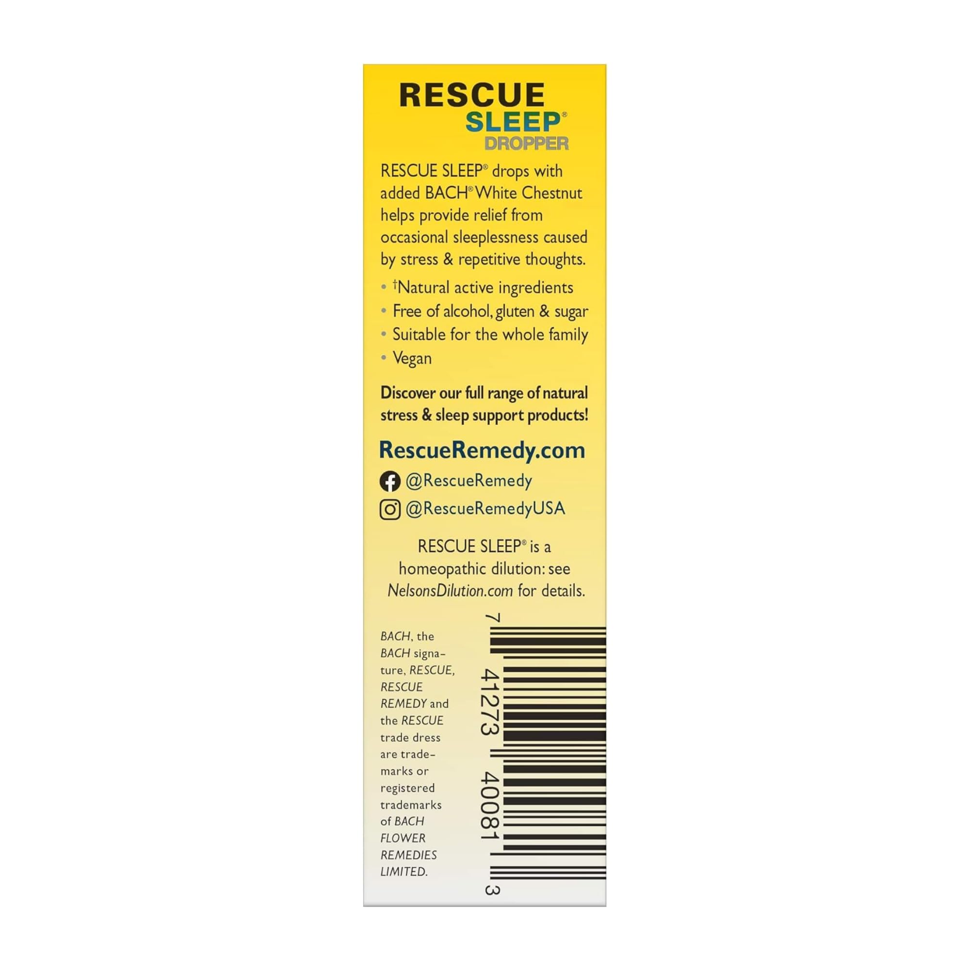 Foto 5 pulgar | Gotero Sleep Aid Rescue Bach Rescue Sleep  20 Ml - Venta Internacional.