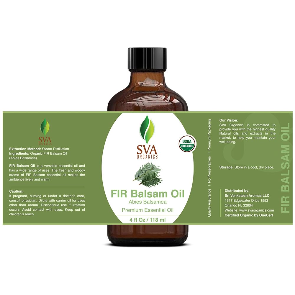 Foto 5 pulgar | Aceite Esencial Sva Organics Bálsamo De Abeto 100% Natural Orgánico 120 Ml - Venta Internacional.
