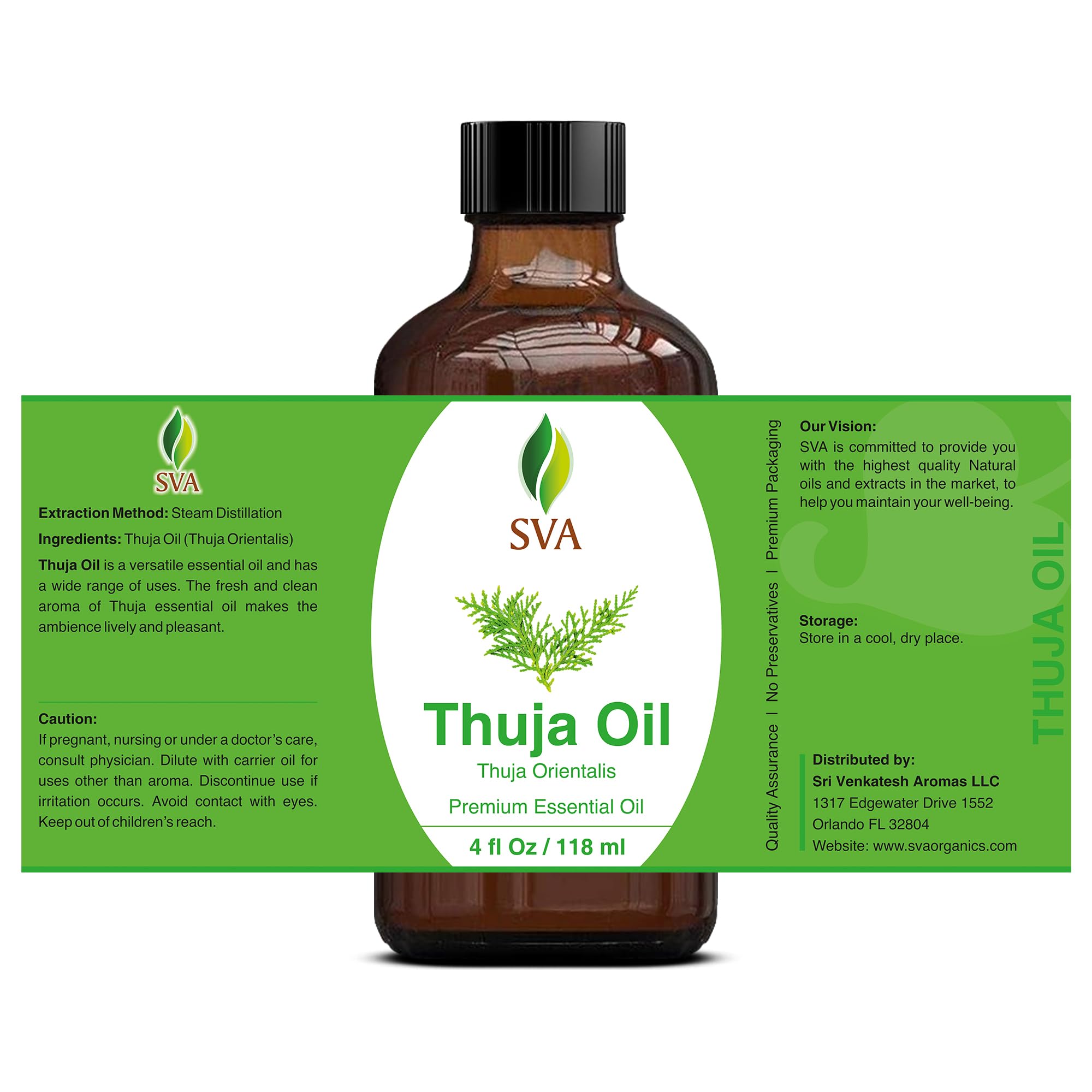 Foto 3 pulgar | Aceite Esencial Sva Thuja 100% Natural 120 Ml Con Gotero - Venta Internacional.