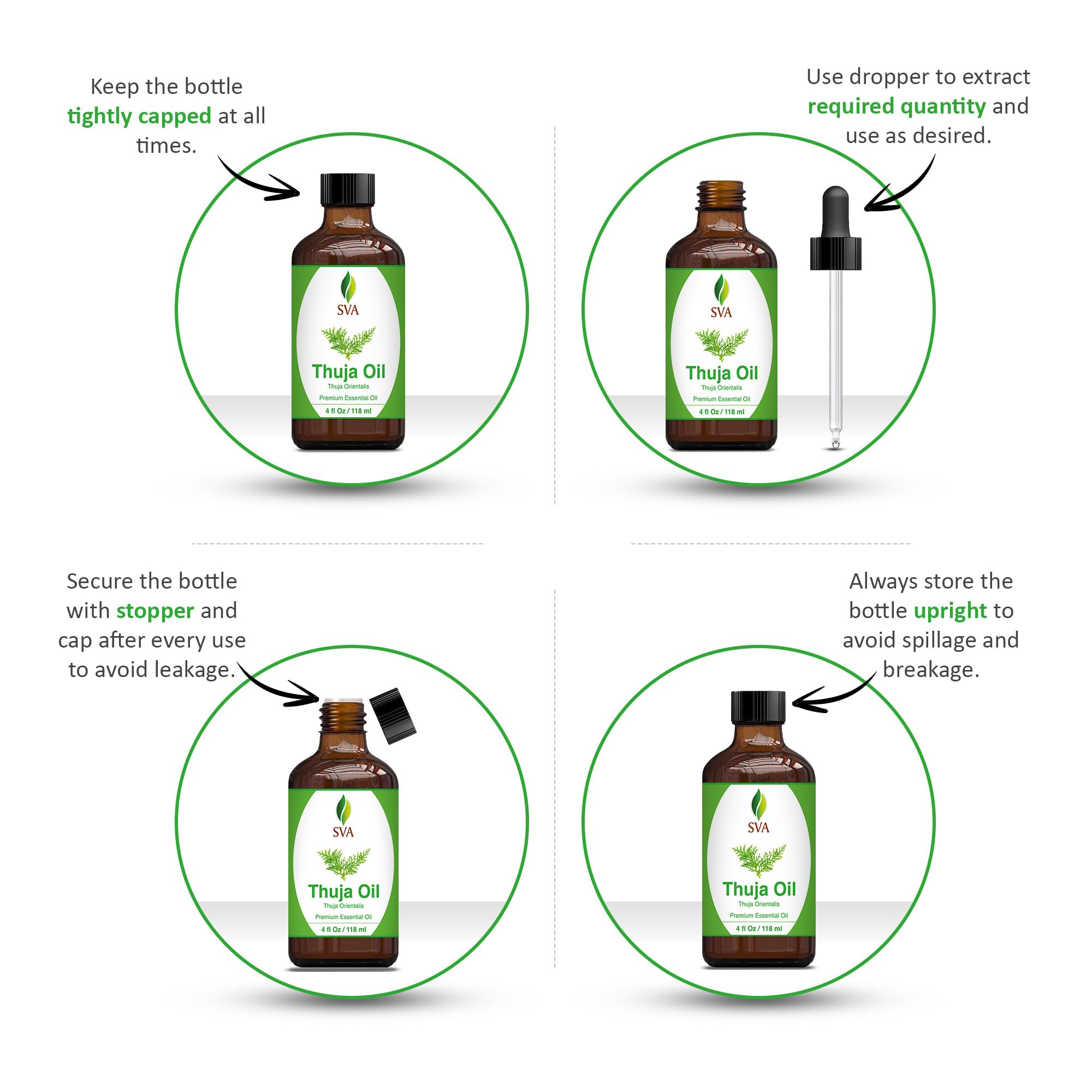 Foto 4 pulgar | Aceite Esencial Sva Thuja 100% Natural 120 Ml Con Gotero - Venta Internacional.