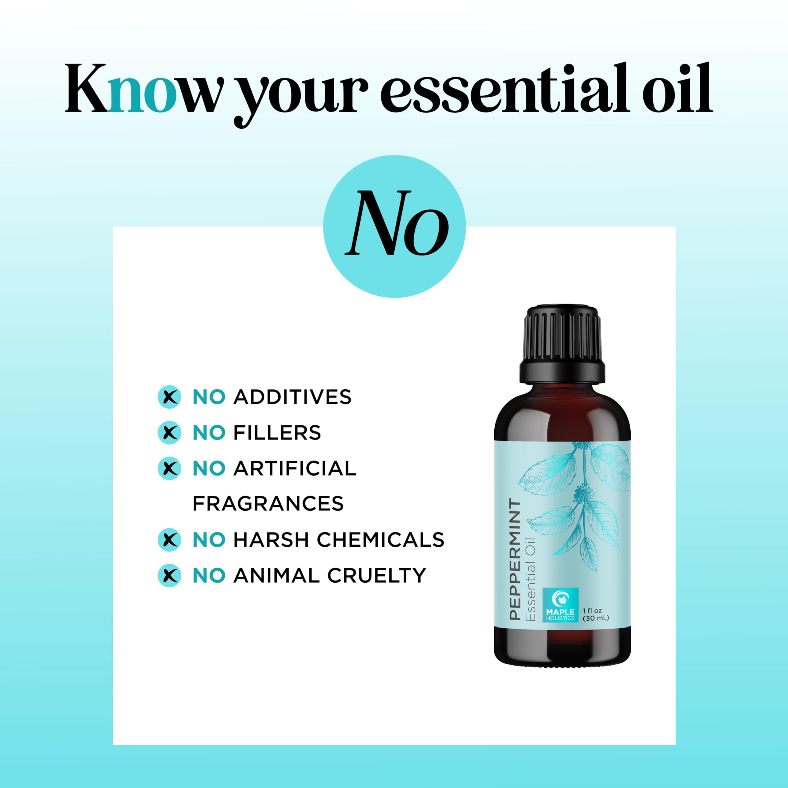 Foto 7 pulgar | Aceite Esencial Maple Holistics Peppermint 30 Ml 100% Puro - Venta Internacional.