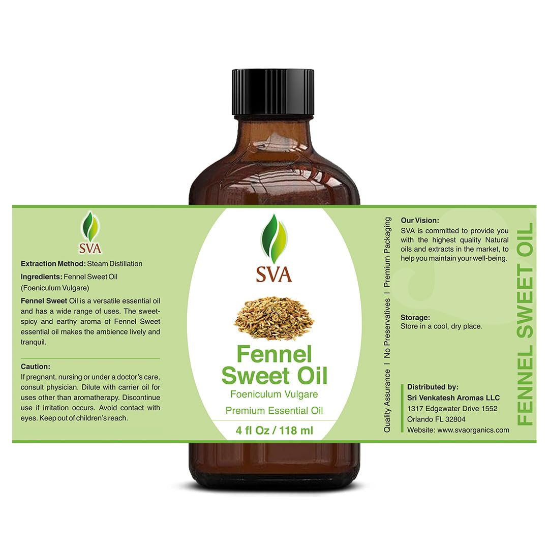 Foto 3 pulgar | Aceite Esencial Sva Sweet Hinojo 120 Ml 100% Natural Con Gotero - Venta Internacional.