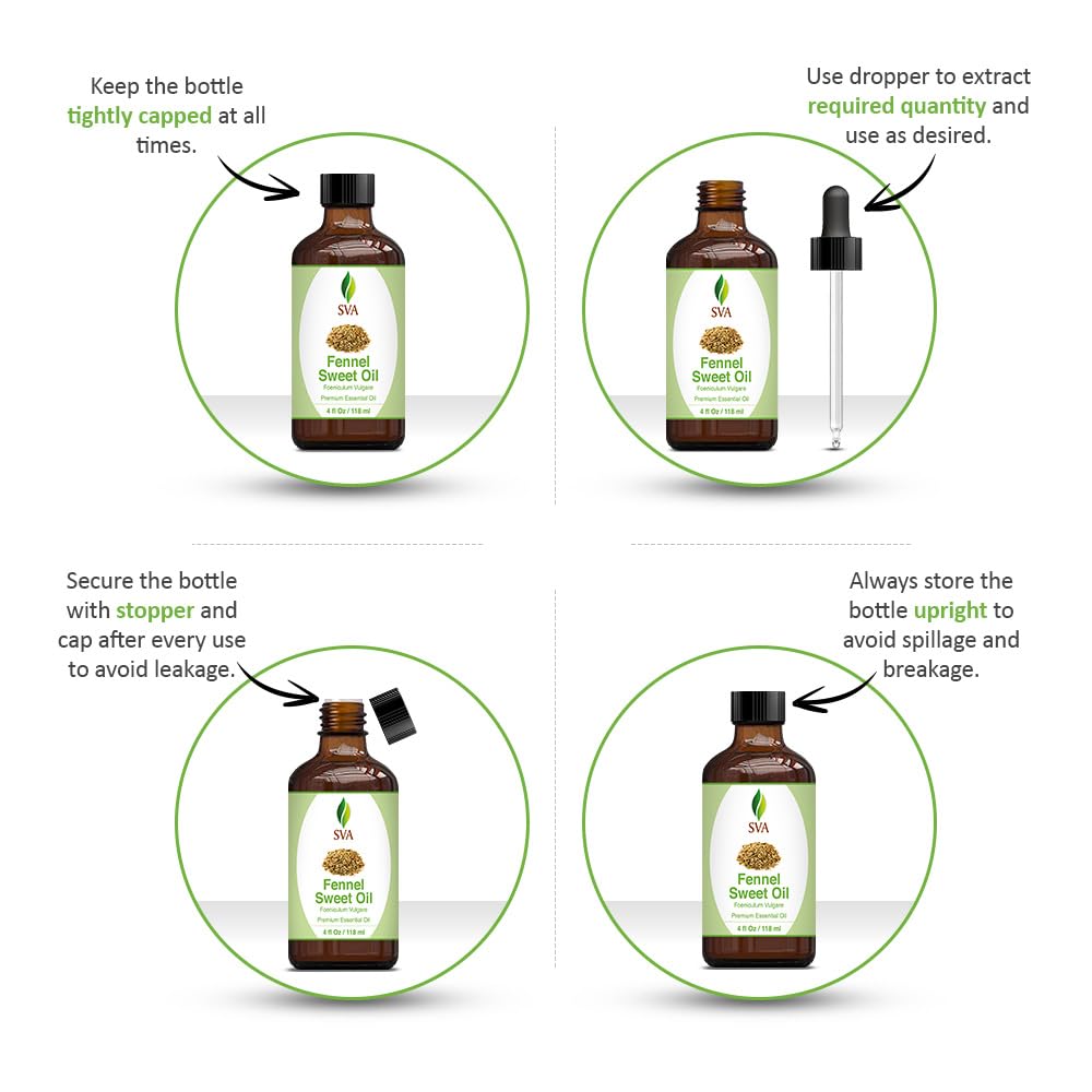Foto 4 pulgar | Aceite Esencial Sva Sweet Hinojo 120 Ml 100% Natural Con Gotero - Venta Internacional.