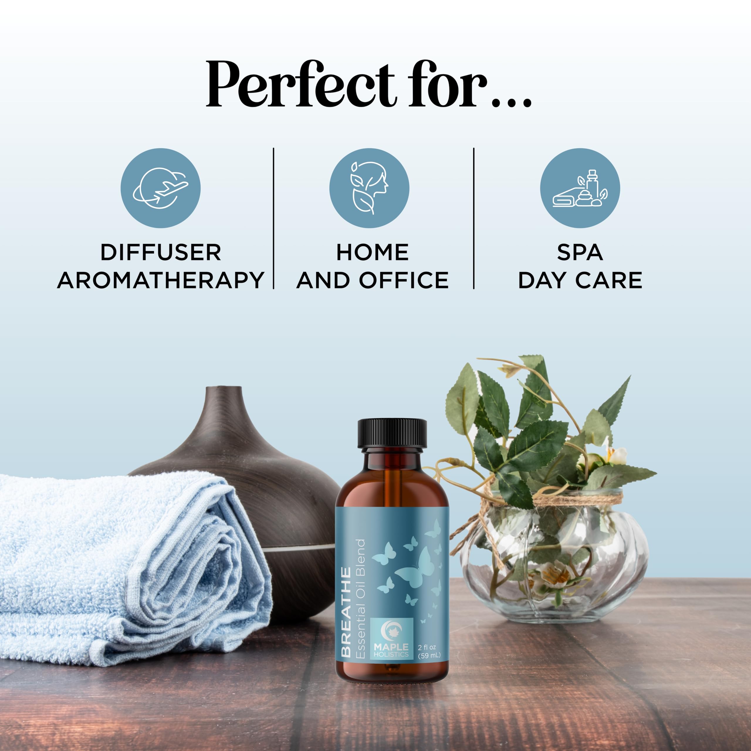 Foto 8 pulgar | Mezcla De Aceites Esenciales Maple Holistics Breathe 60 Ml - Venta Internacional.