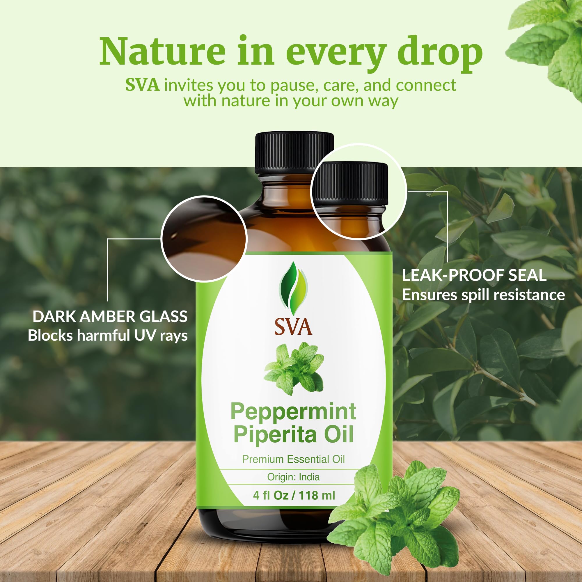 Foto 8 pulgar | Aceite Esencial Sva Piperita De Menta  120 Ml  100% Natural - Venta Internacional.