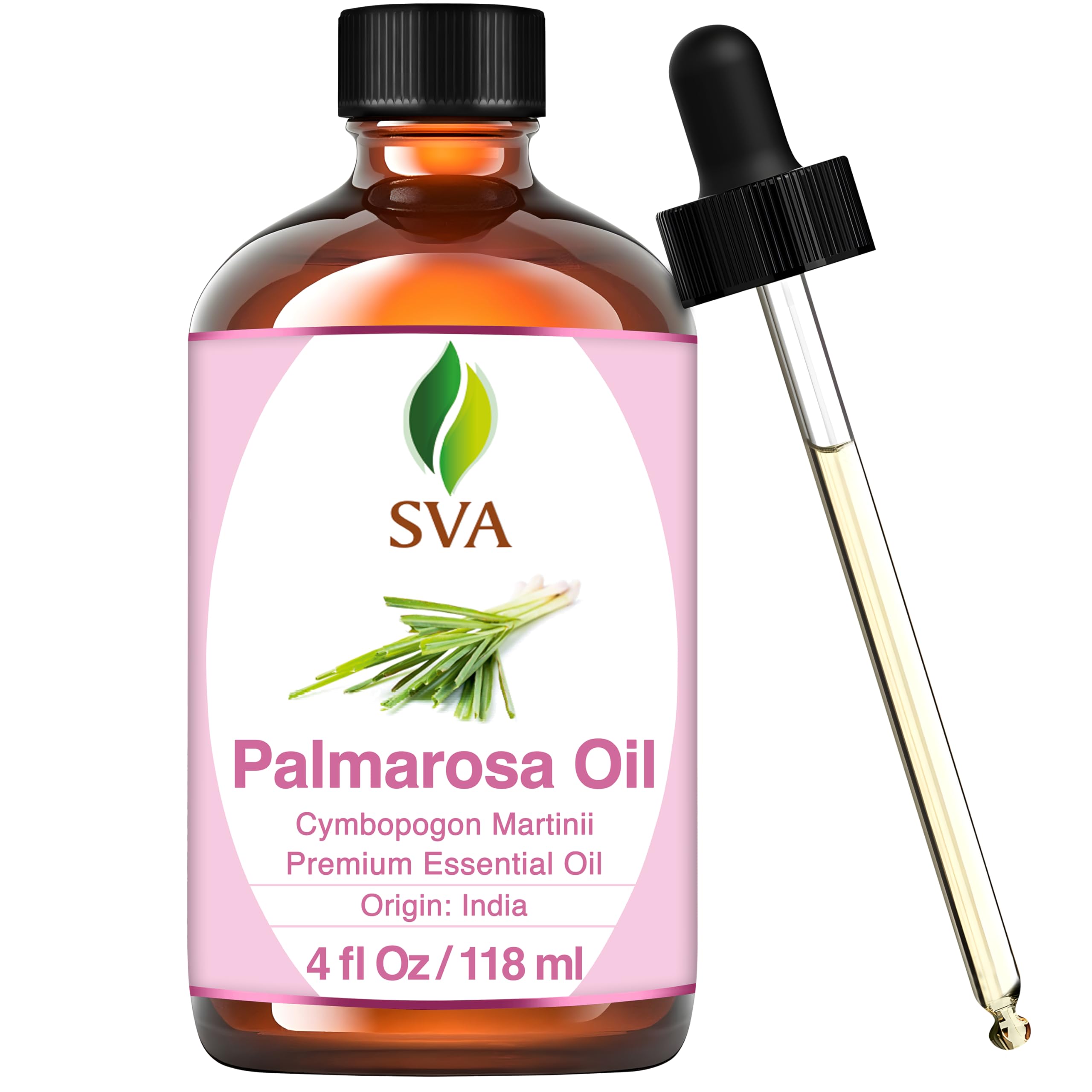Foto 2 pulgar | Aceite Esencial Sva Palmarosa 120 Ml 100% Natural Con Gotero - Venta Internacional.