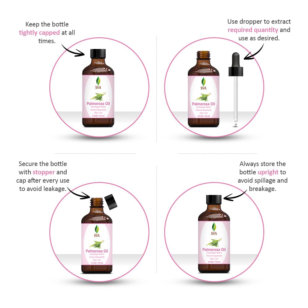 Foto 2 | Aceite Esencial Sva Palmarosa 120 Ml 100% Natural Con Gotero - Venta Internacional.