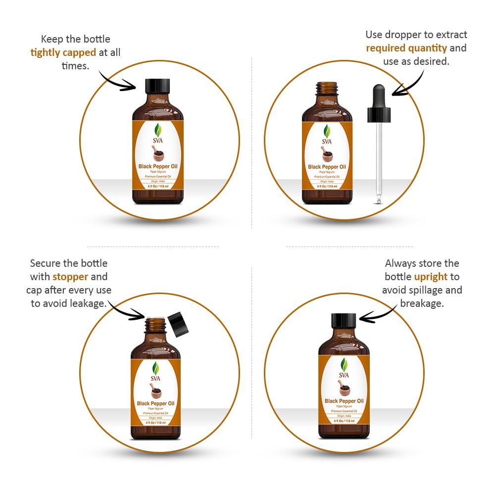 Foto 2 | Aceite Esencial Sva Black Pepper 120 Ml 100% Natural Con Gotero - Venta Internacional.