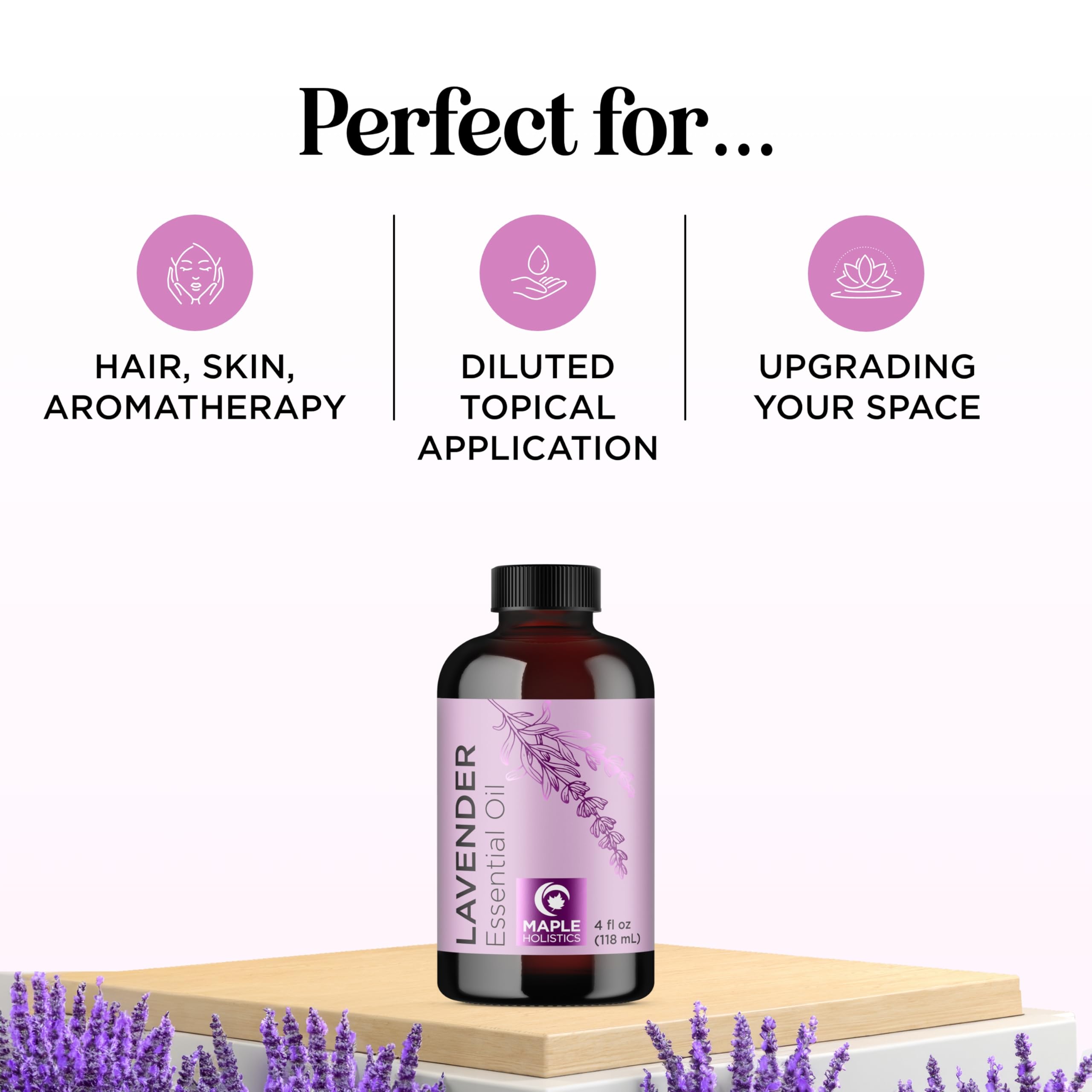 Foto 7 pulgar | Aceite Esencial Maple Holistics Pure Lavender 120 Ml Para Difusor - Venta Internacional.