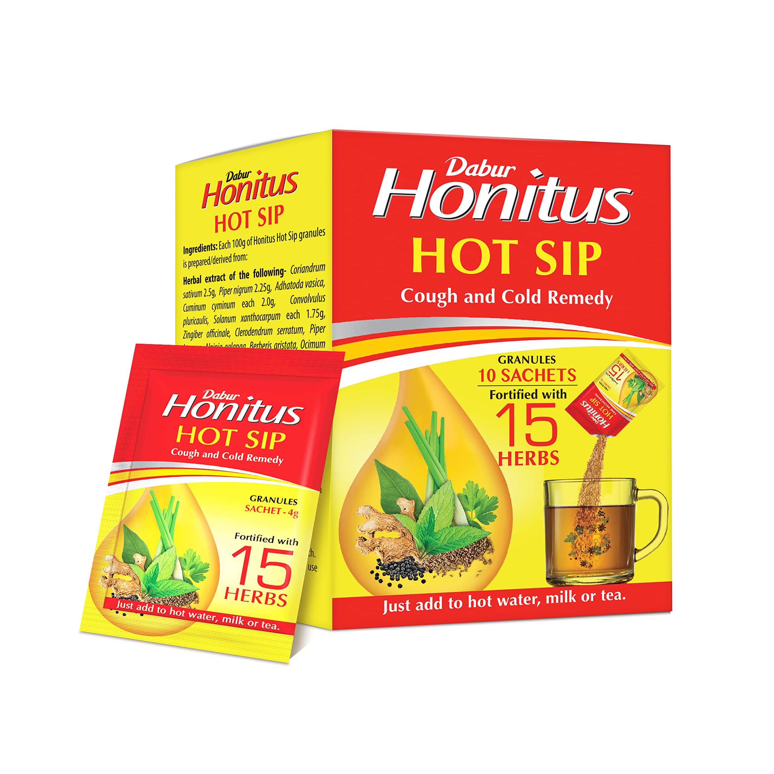 Foto 2 pulgar | Medicamento Dabur Honitus Hot Sip Ayurvedic Kaadha 30 Sobres - Venta Internacional.