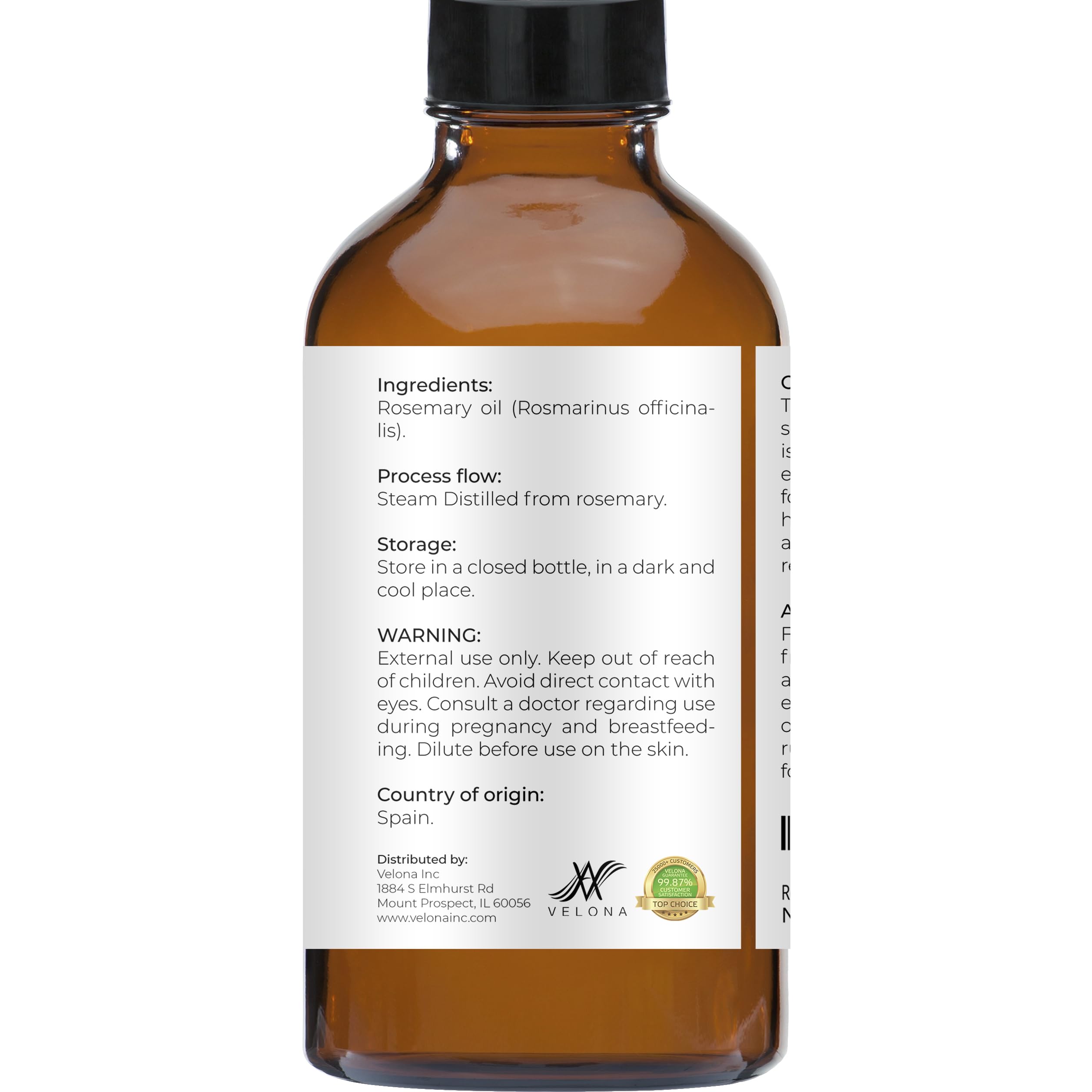 Foto 7 pulgar | Aceite Esencial De Romero Velona  120 Ml  Aromaterapia Para El Crecimiento Del Cabello - Venta Internacional.