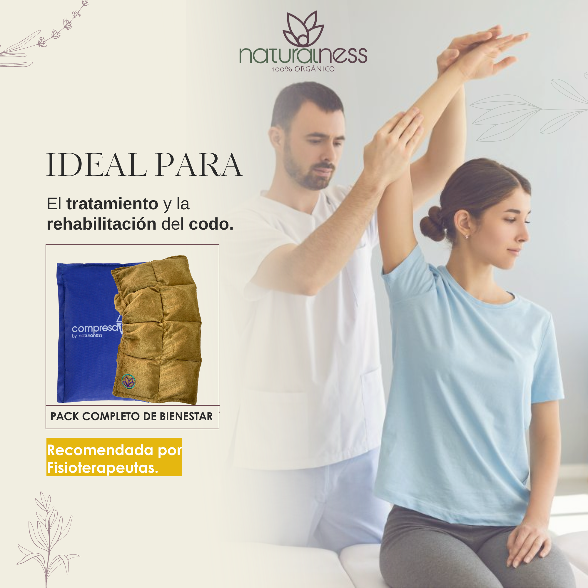 Foto 4 pulgar | Compresa de Semillas para Codo Naturalness Hecha con Semillas y Plantas Medicinales