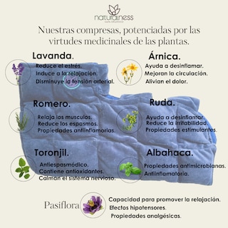 Foto 2 | Compresa para Pie y Tobillo Grande Naturalness con Semillas y Plantas Medicinales