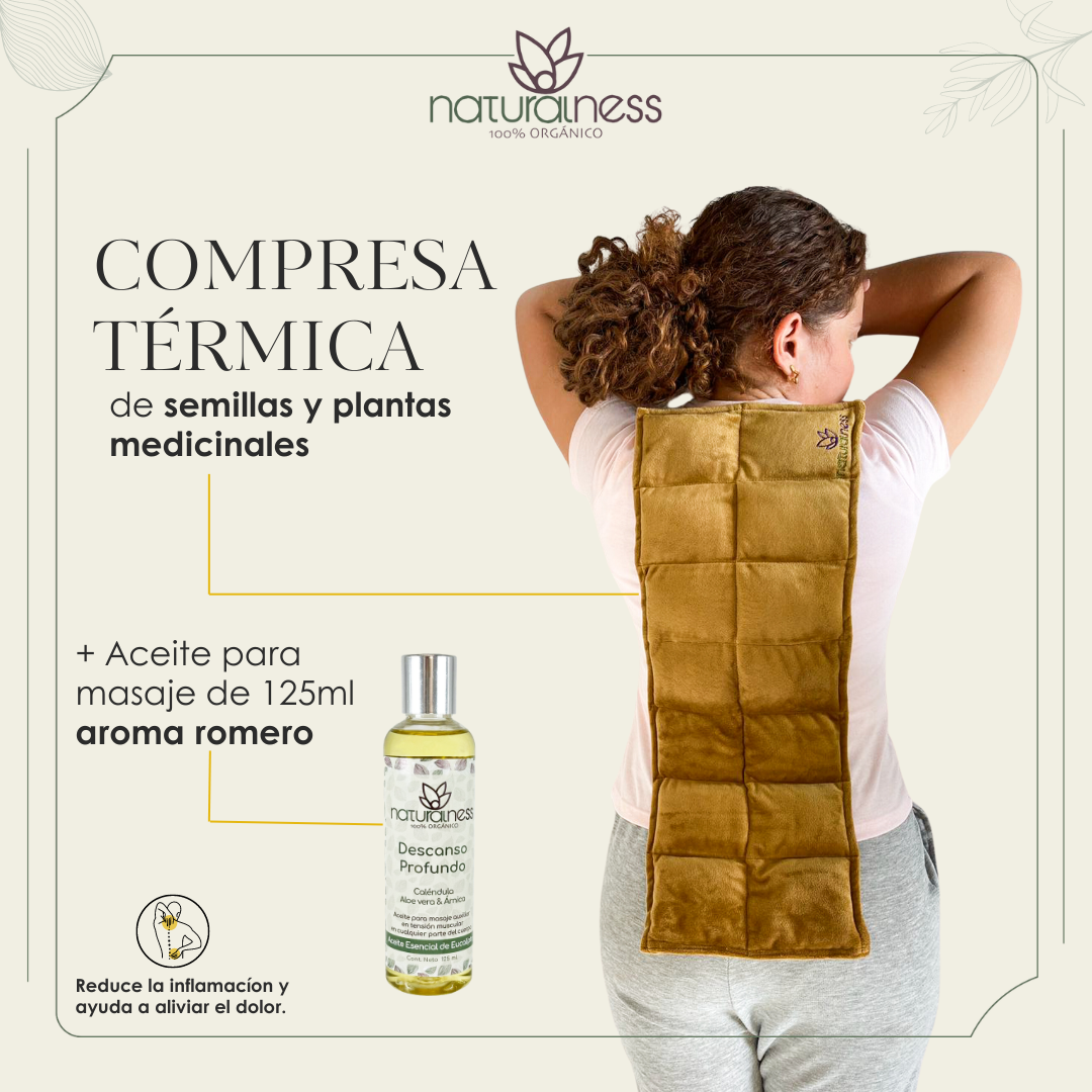 Foto 3 pulgar | Compresa para Cuello y Hombros Naturalness Hecha con Semillas y Plantas Medicinales