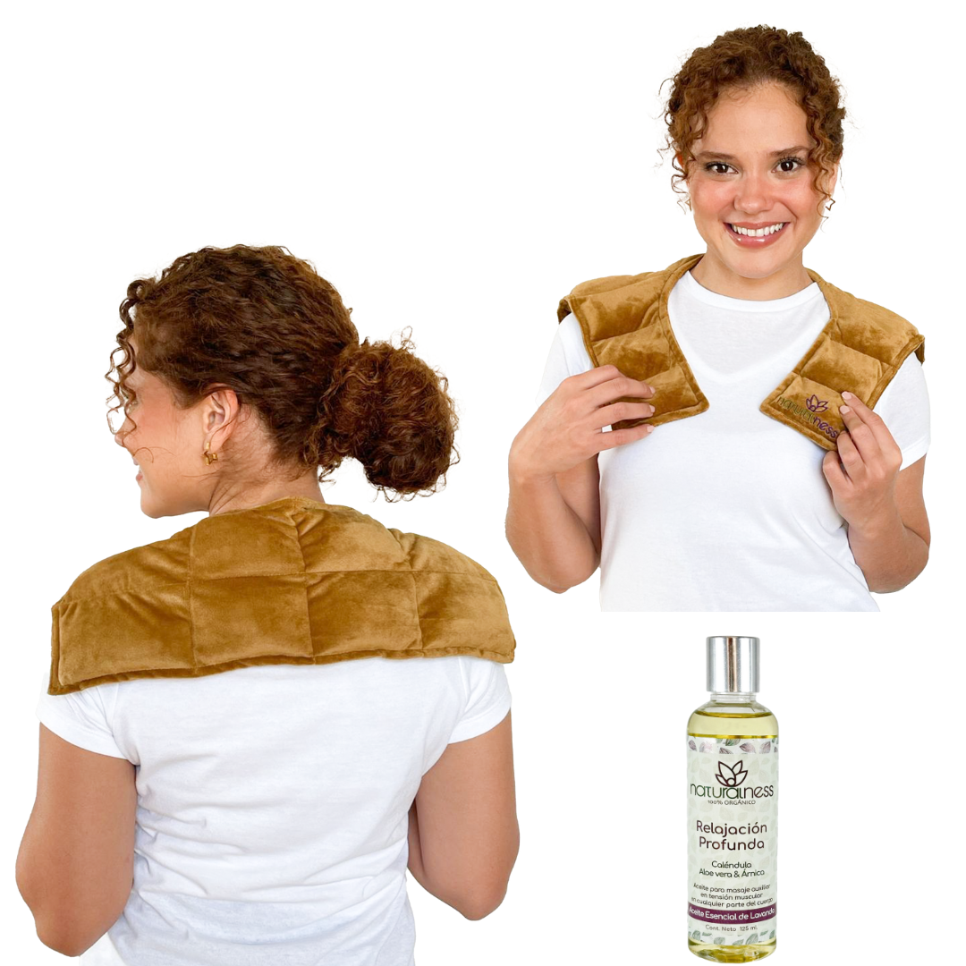 Compresa para Cuello y Hombros Naturalness Hecha con Semillas y Plantas Medicinales