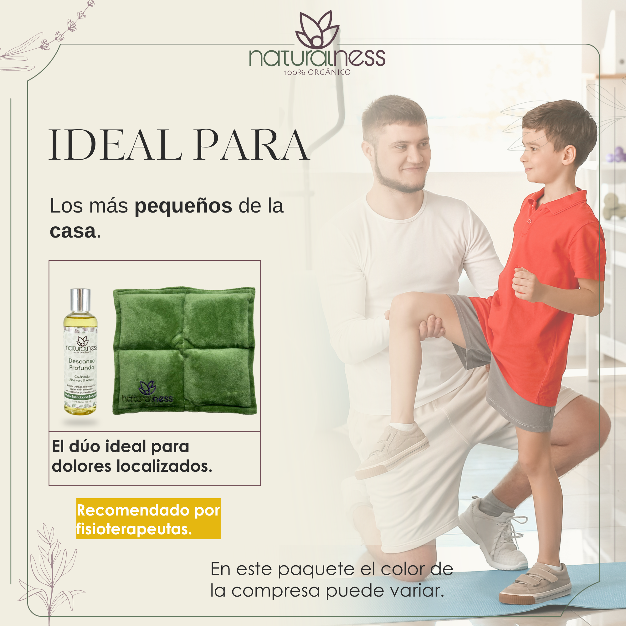 Foto 4 pulgar | Compresa Muscular Chico Naturalness Hecha con Semillas y Plantas Medicinales