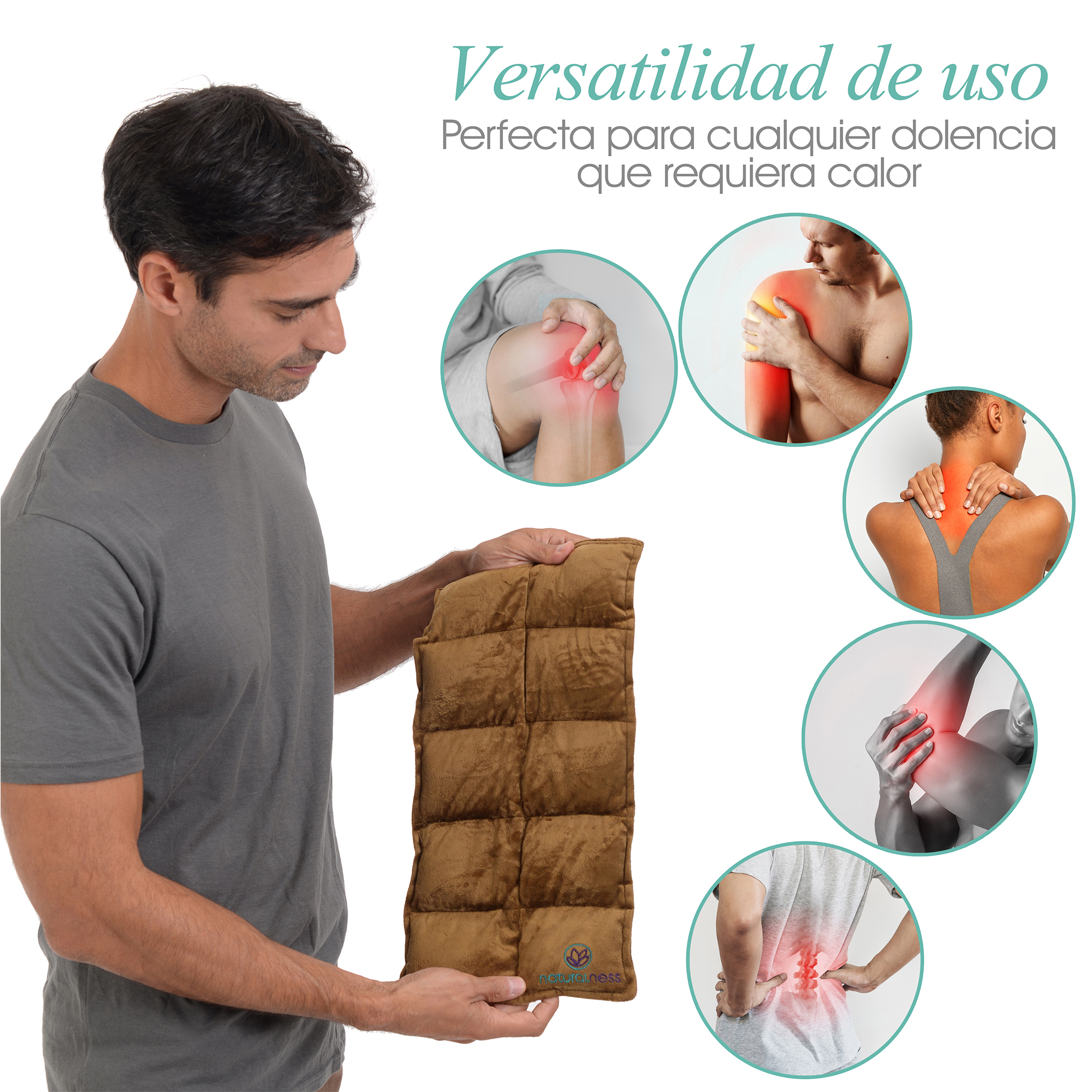 Foto 3 pulgar | Compresa Muscular Grande Naturalness Hecha con Semillas y Plantas Medicinales