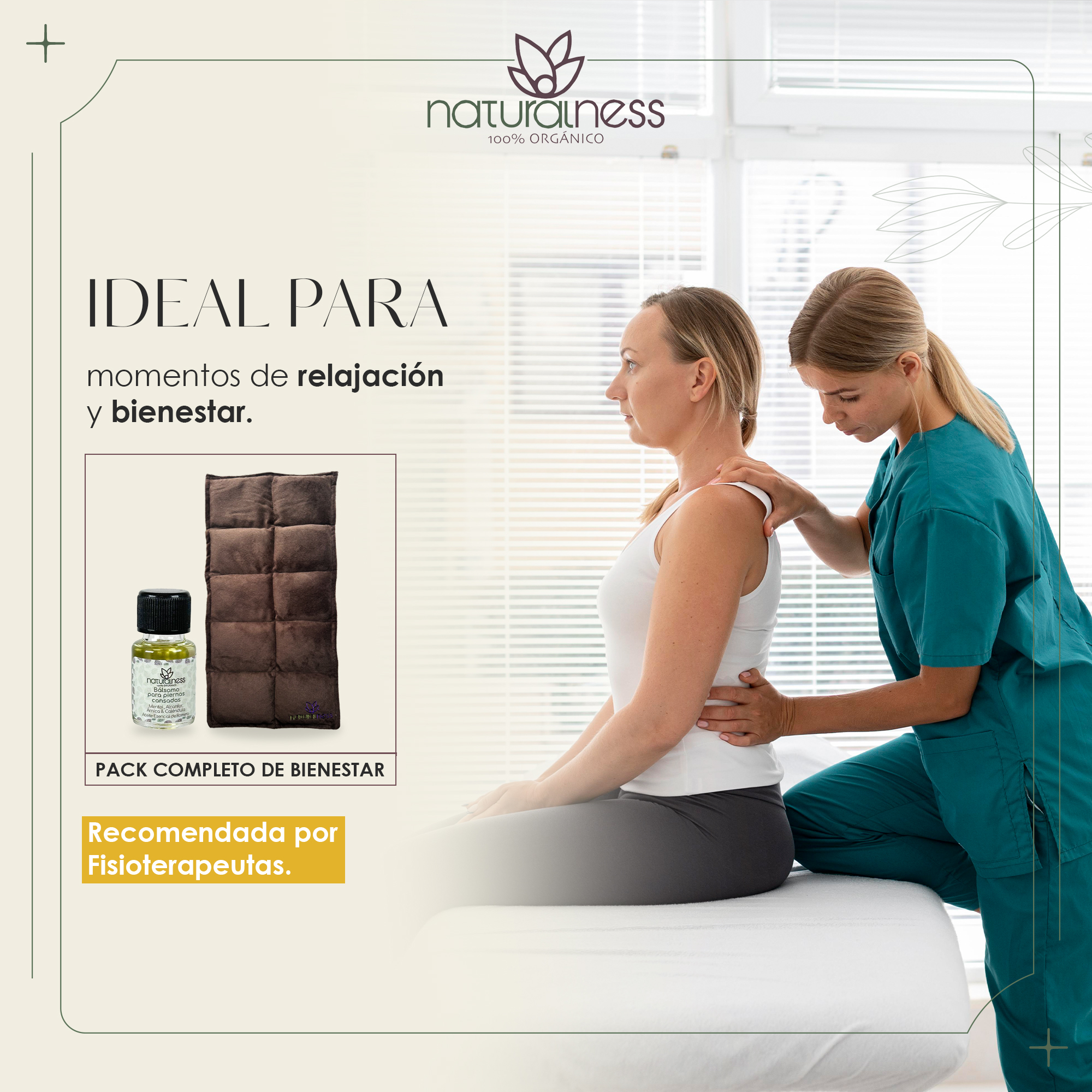 Foto 4 pulgar | Compresa Muscular Grande Naturalness Hecha con Semillas y Plantas Medicinales