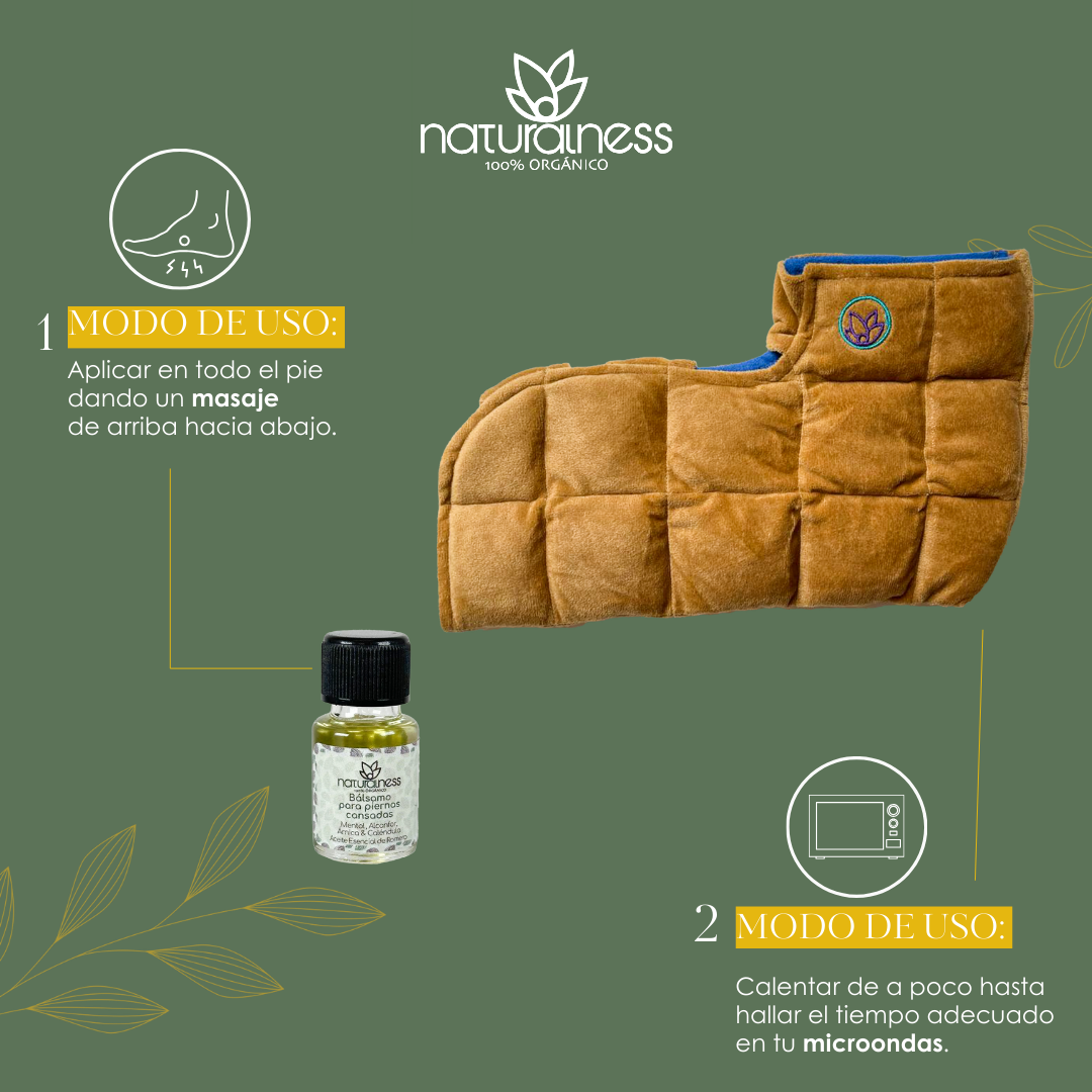 Foto 4 | Compresa para Pie/Tobillo Naturalness con Semillas y Plantas Medicinales Grande color Dorado