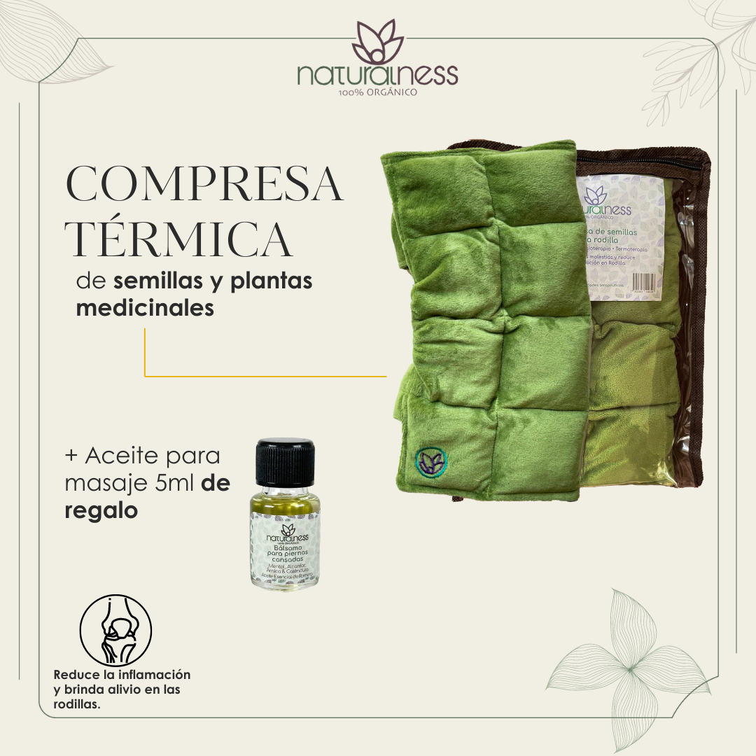 Foto 2 | Compresa Rodilla Naturalness Compresa + Aceite 5ml Verde