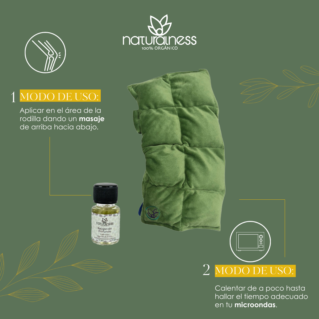 Foto 6 pulgar | Compresa Rodilla Naturalness Compresa + Aceite 5ml Verde