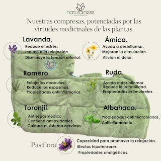 Foto 2 | Compresa para Pie/Tobillo (grande) Naturalness Compresa + Aceite 5ml color Verde
