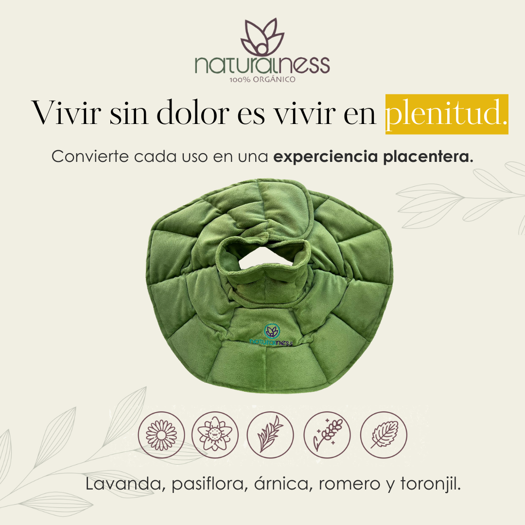 Foto 4 pulgar | Compresa de Semillas para Cuello y Hombros Naturalness Compresa + Aceite 5ml Verde