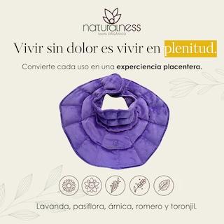Foto 3 | Compresa Térmica Naturalness con Semillas y Plantas para Dolores de Cuello, Hombros y Espalda Baja Púrpura